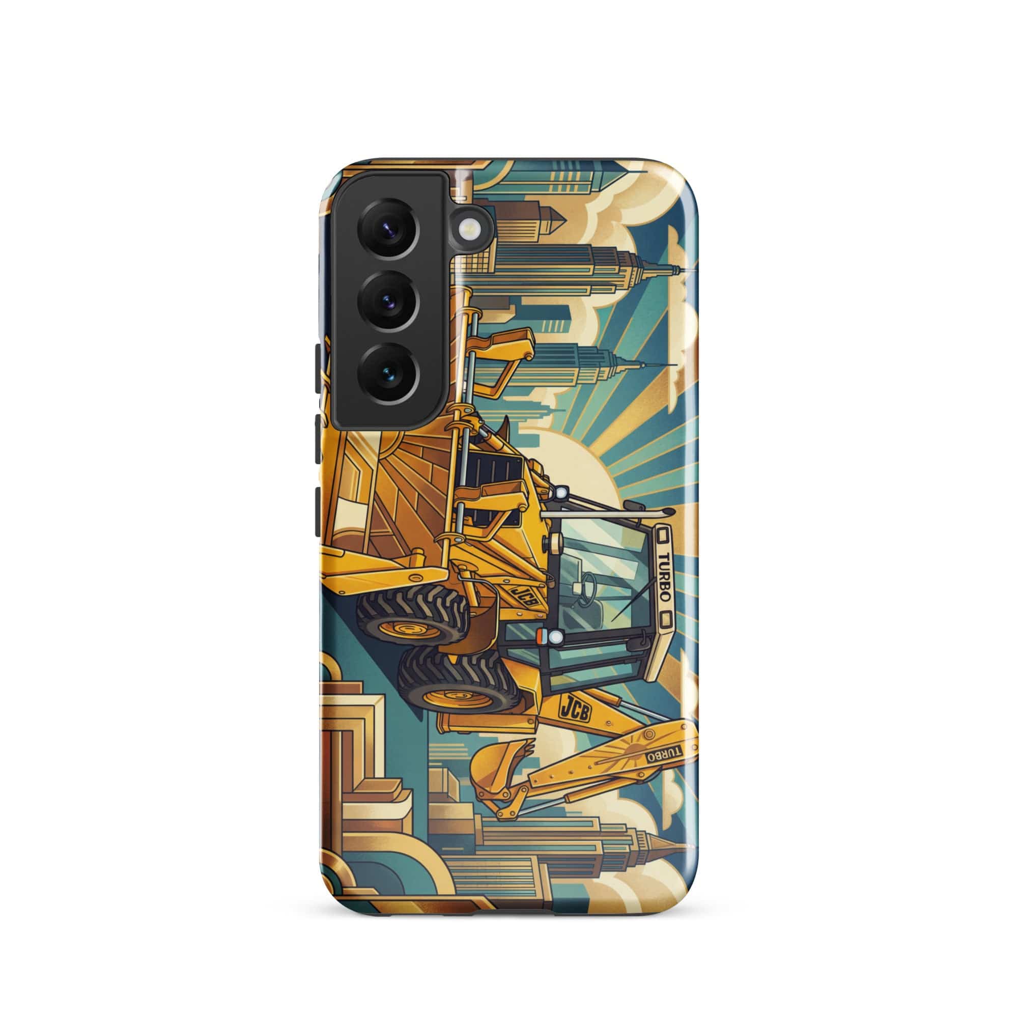 The Tractor Mugs Store Samsung Galaxy S22 JCB 3CX TURBO | Art Deco Tough case for Samsung® Quality Farmers Merch