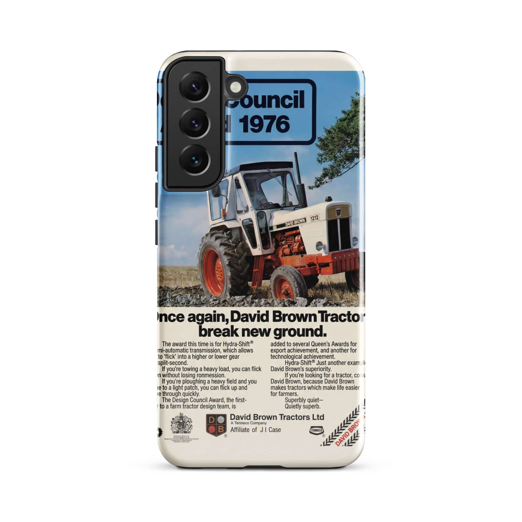 The Tractor Mugs Store Samsung Galaxy S22 Plus David Brown Advert | Tough case for Samsung® Quality Farmers Merch