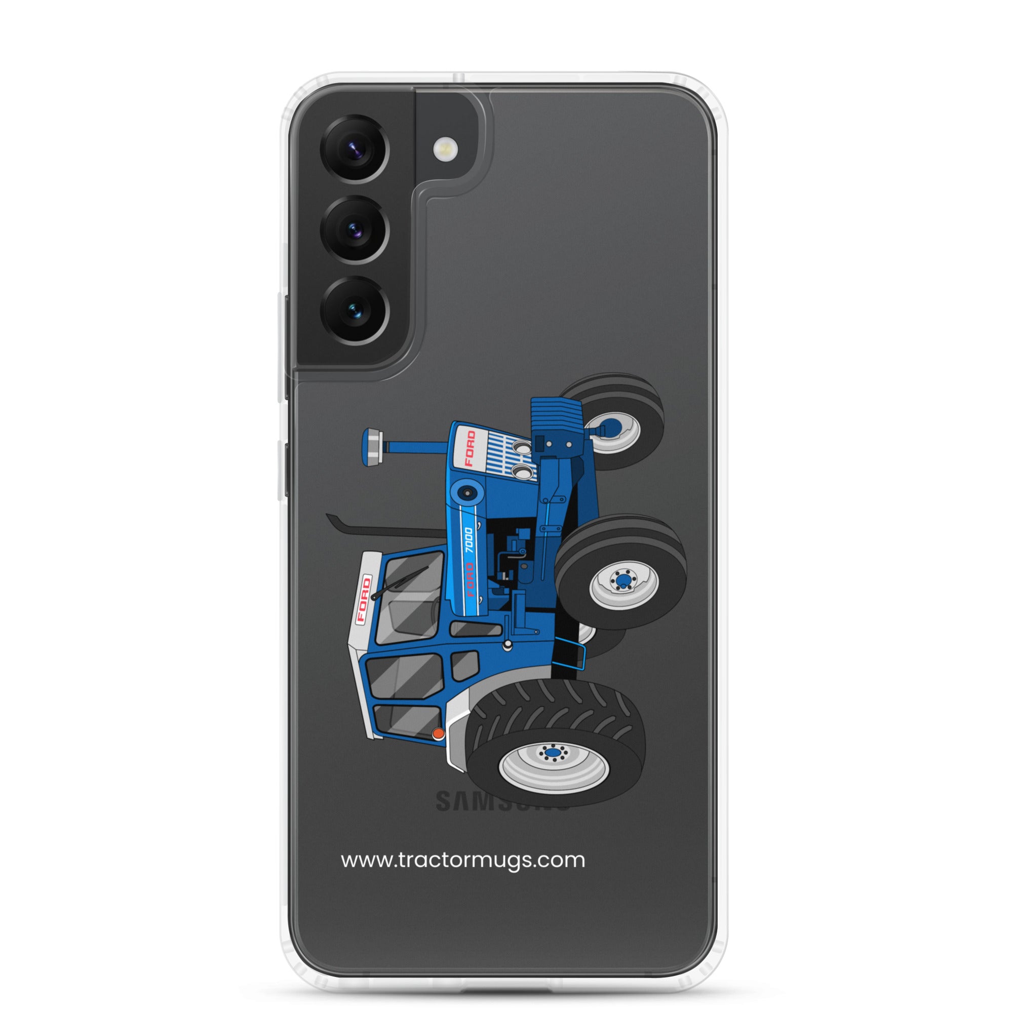 The Tractor Mugs Store Samsung Galaxy S22 Plus Ford 7000  |  Clear Case for Samsung® Quality Farmers Merch