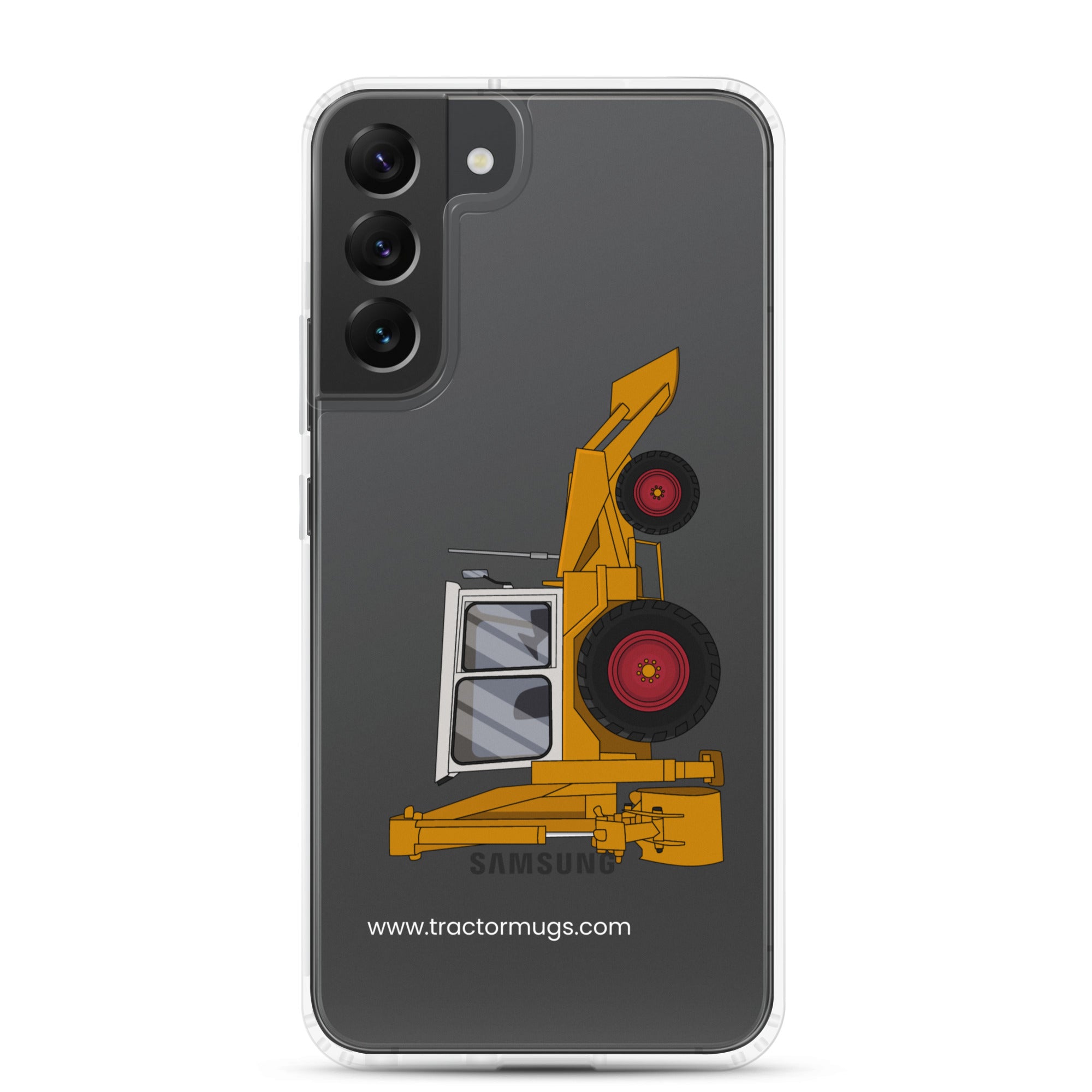 The Tractor Mugs Store Samsung Galaxy S22 Plus JCB 3C (1975) | Clear Case for Samsung® Quality Farmers Merch