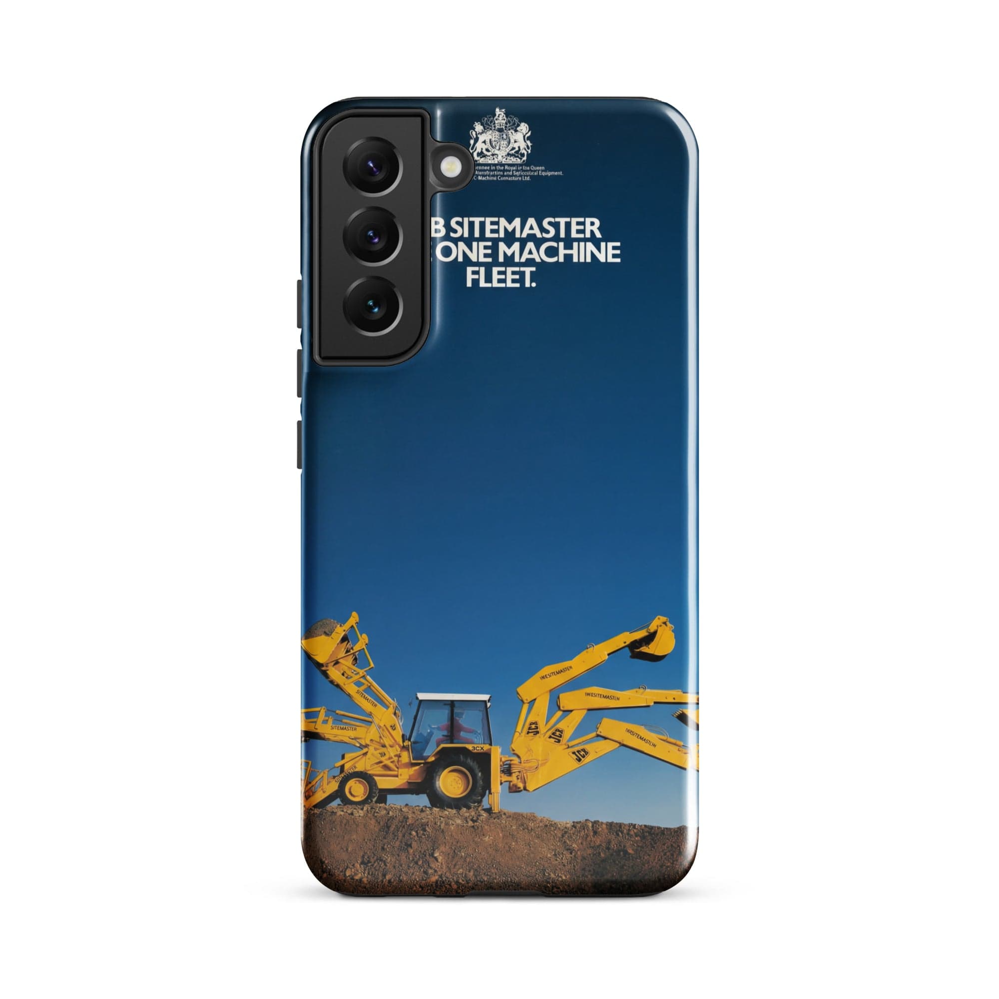 The Tractor Mugs Store Samsung Galaxy S22 Plus JCB 3CX Sitemaster Advert (1988) | Tough case for Samsung® Quality Farmers Merch