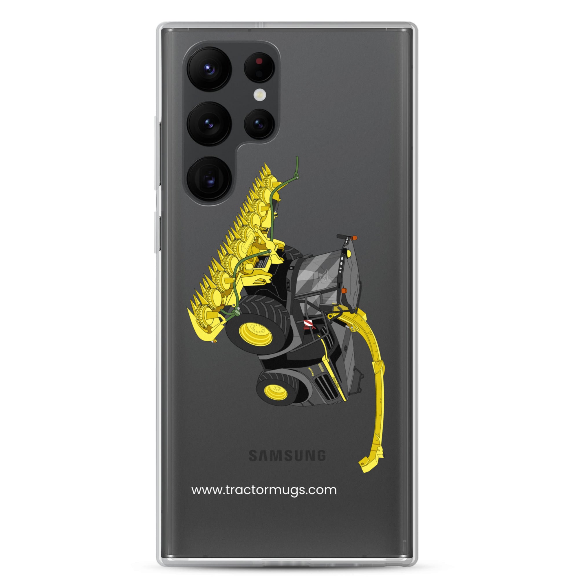 The Tractor Mugs Store Samsung Galaxy S22 Ultra John Deere 8800 Black Beauty Silage Harvester | Clear Case for Samsung® Quality Farmers Merch