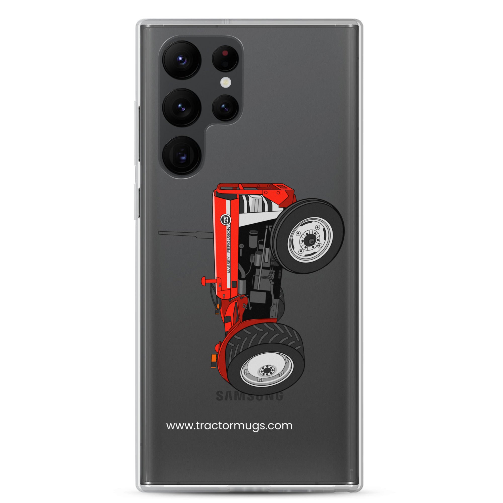 The Tractor Mugs Store Samsung Galaxy S22 Ultra Massey Ferguson 135 with cab  | Clear Case for Samsung® Quality Farmers Merch