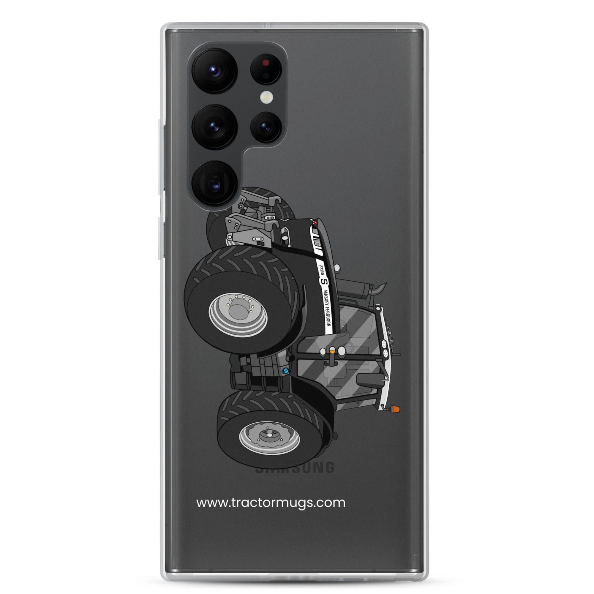 The Tractor Mugs Store Samsung Galaxy S22 Ultra Massey Ferguson 7726S Black Beauty | Clear Case for Samsung® Quality Farmers Merch