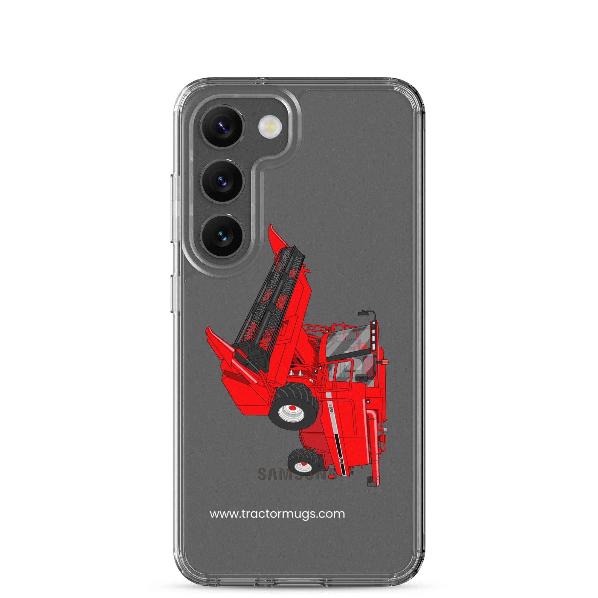 The Tractor Mugs Store Samsung Galaxy S23 Case IH Axial Flow 2188 Harvester | Clear Case for Samsung® Quality Farmers Merch