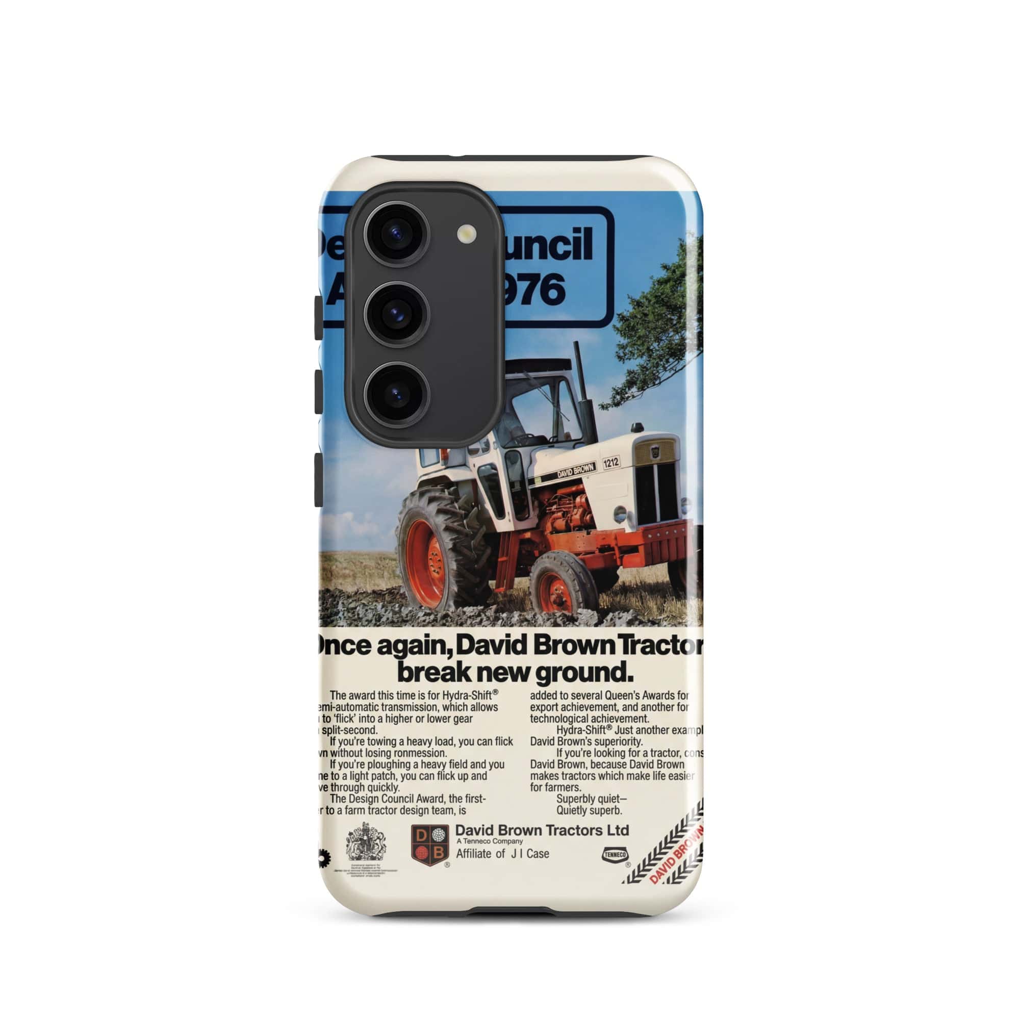 The Tractor Mugs Store Samsung Galaxy S23 David Brown Advert | Tough case for Samsung® Quality Farmers Merch