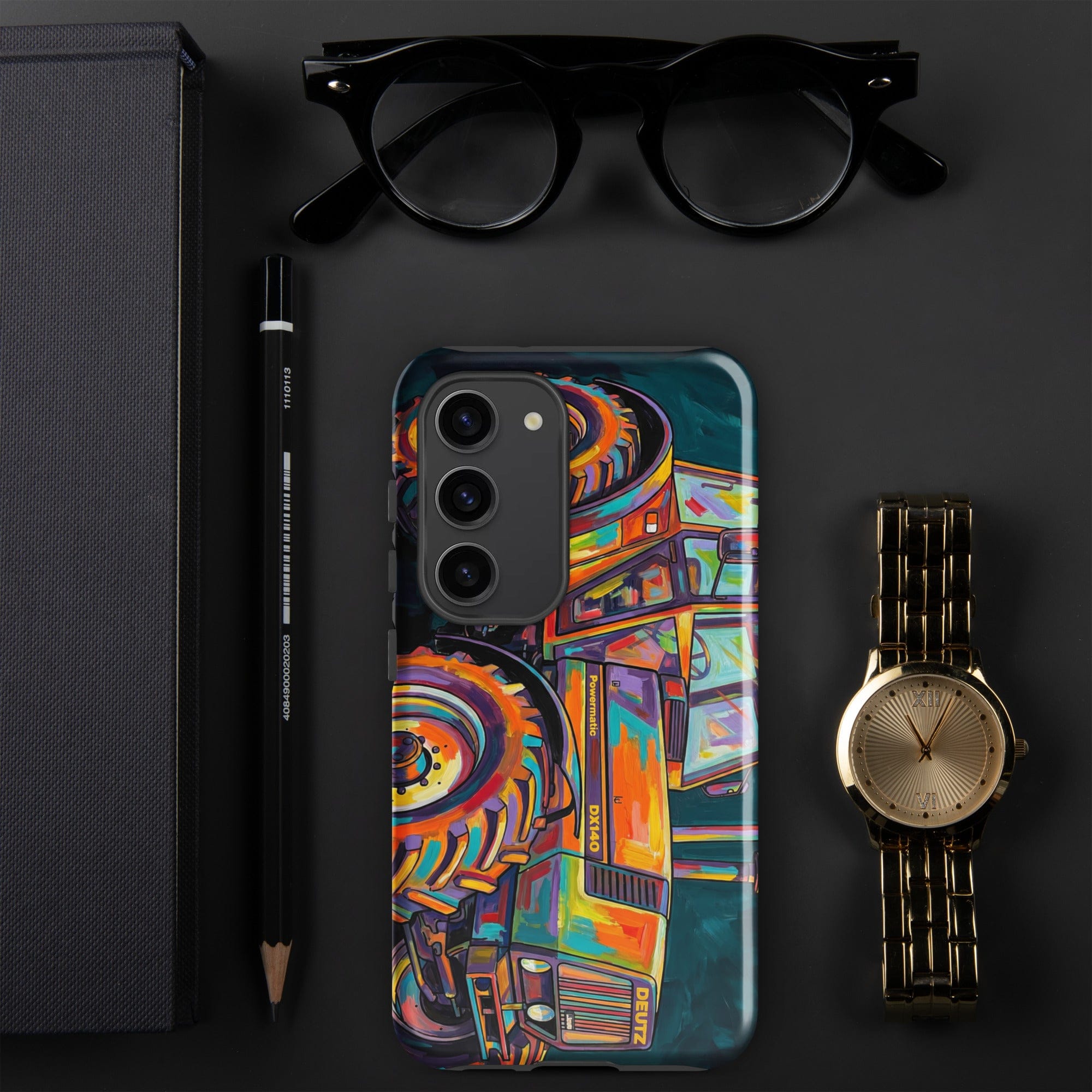 The Tractor Mugs Store Samsung Galaxy S23 Deutz Fahr DX 140 | Splash Art Tough case for Samsung® Quality Farmers Merch