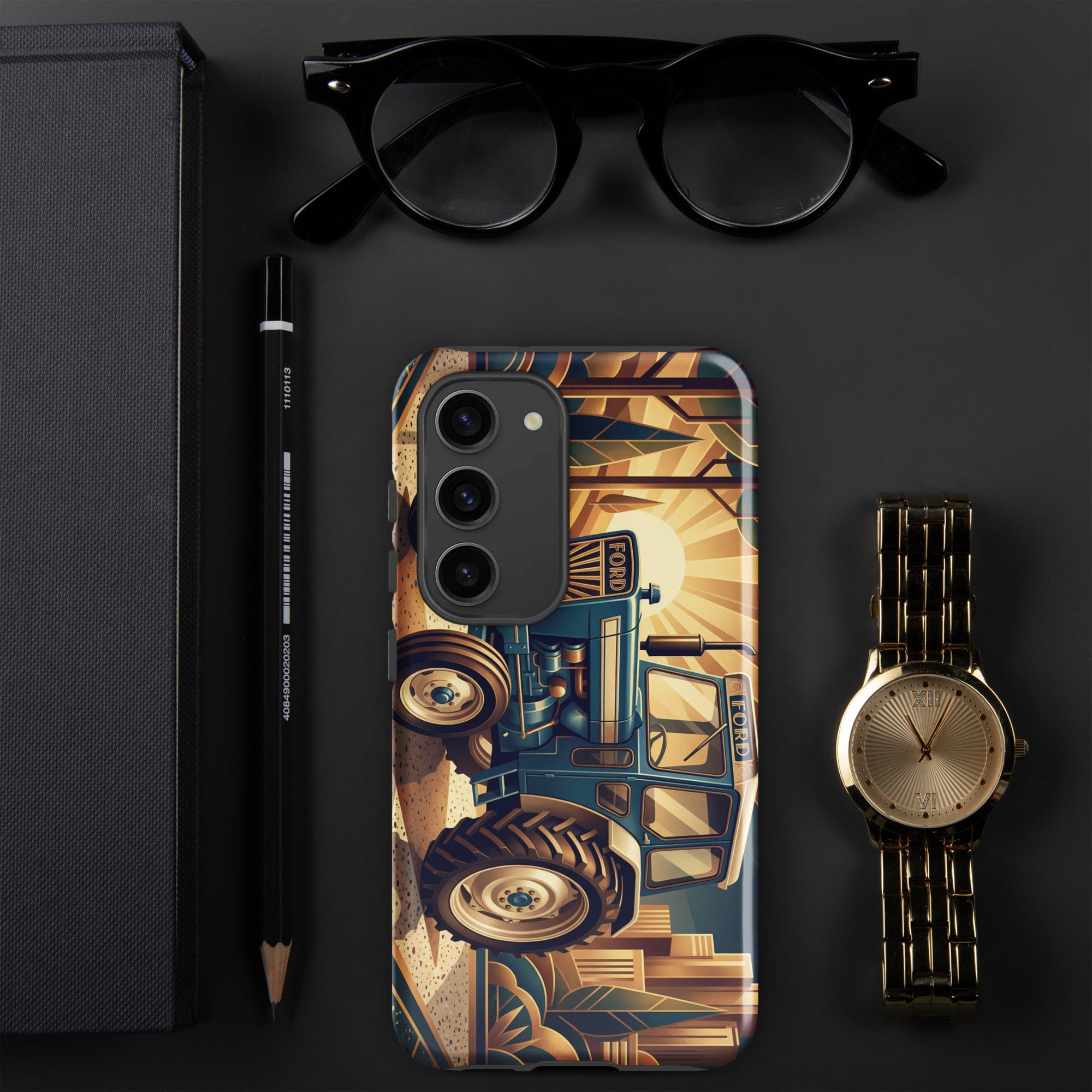 The Tractor Mugs Store Samsung Galaxy S23 Ford 5000 | Art Deco Tough case for Samsung® Quality Farmers Merch
