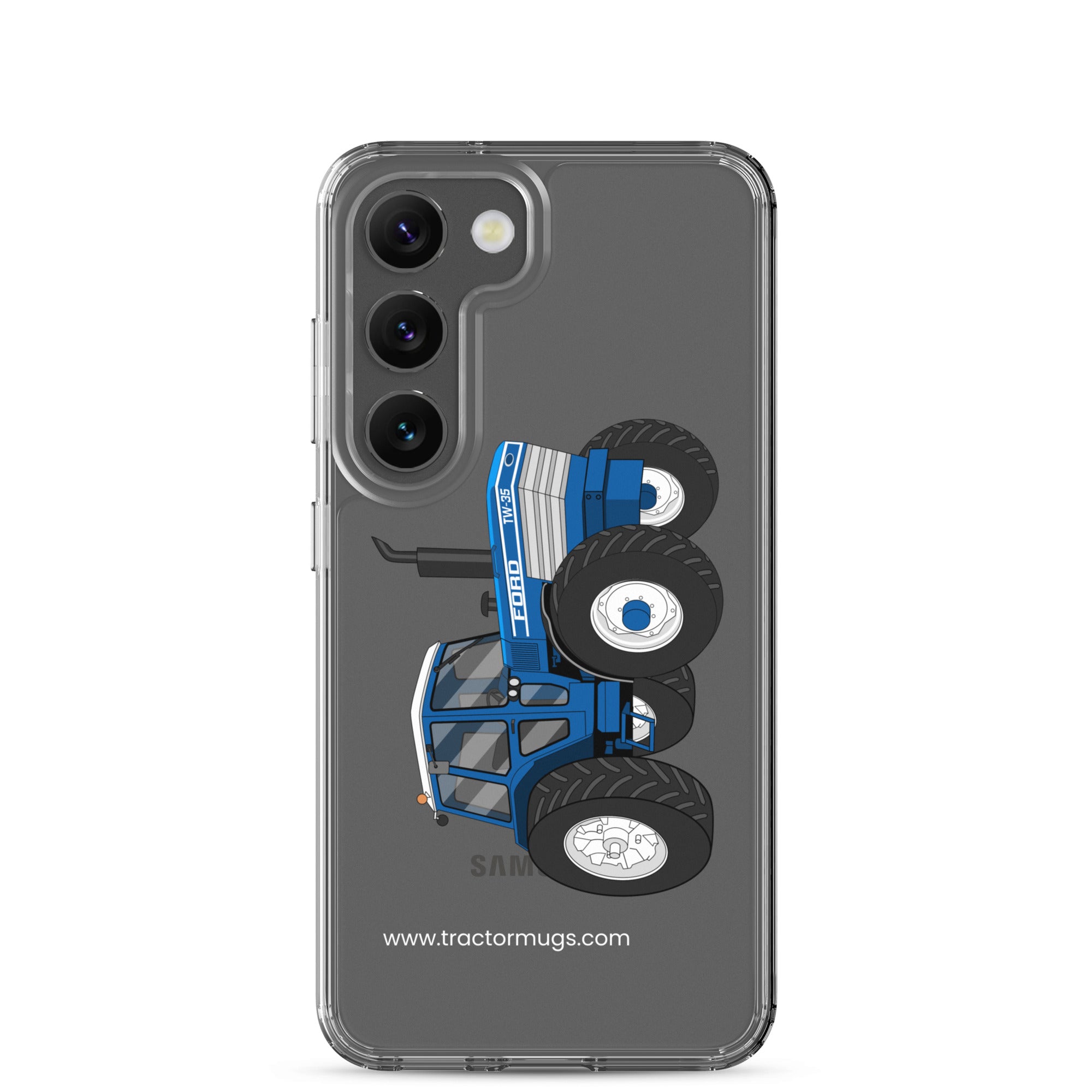 The Tractor Mugs Store Samsung Galaxy S23 Ford TW 35  |  Clear Case for Samsung® Quality Farmers Merch