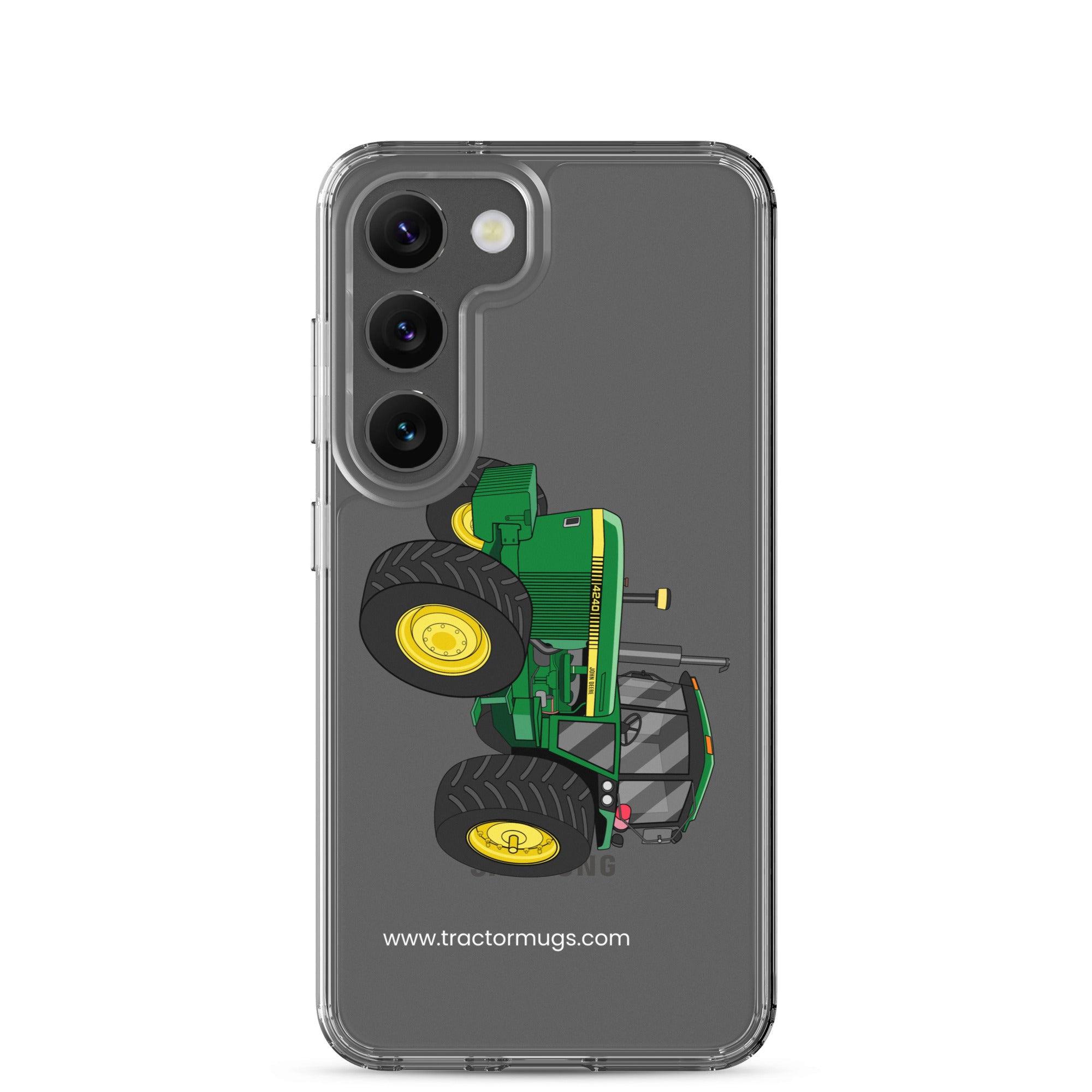 The Tractor Mugs Store Samsung Galaxy S23 John Deere 4240  |  Clear Case for Samsung® Quality Farmers Merch
