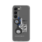 The Tractor Mugs Store Samsung Galaxy S23 Jubilee Edition Silver Tractor | Clear Case for Samsung® Quality Farmers Merch