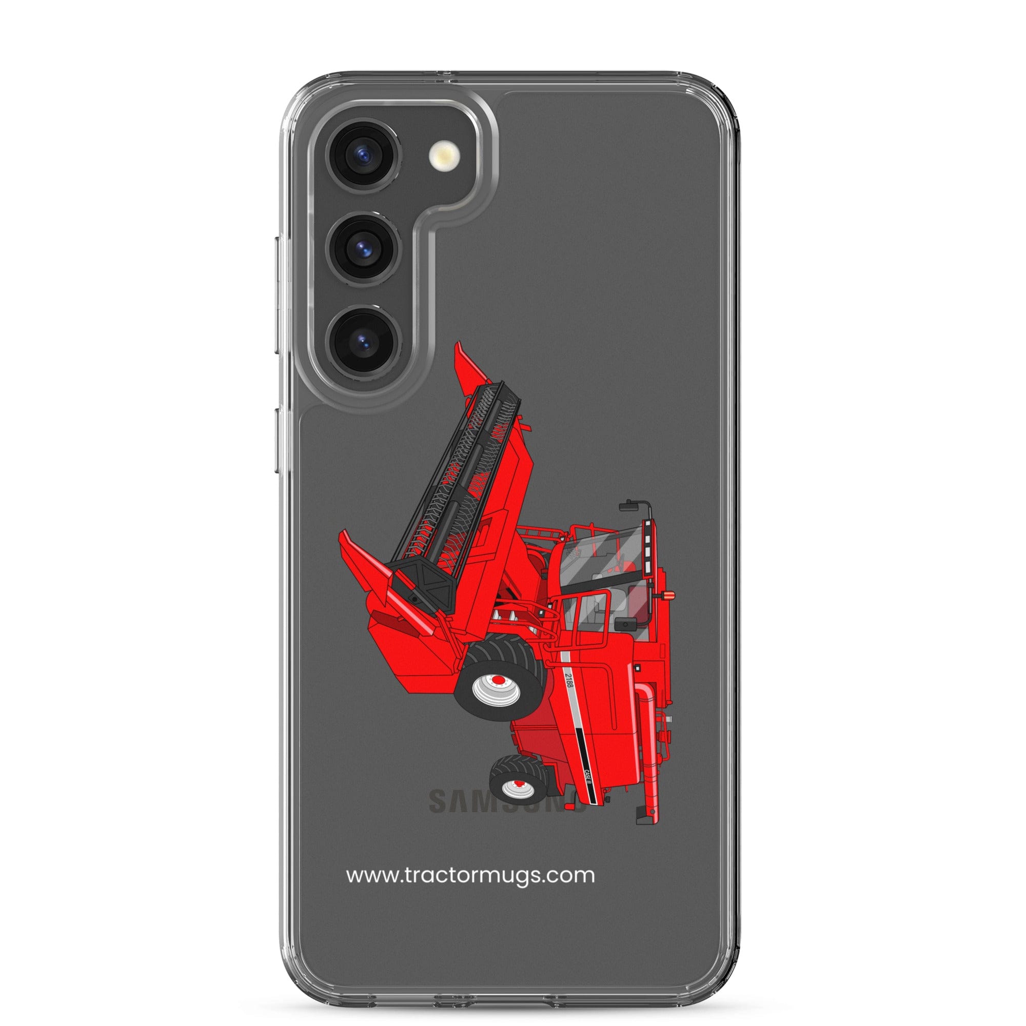 The Tractor Mugs Store Samsung Galaxy S23 Plus Case IH Axial Flow 2188 Harvester | Clear Case for Samsung® Quality Farmers Merch