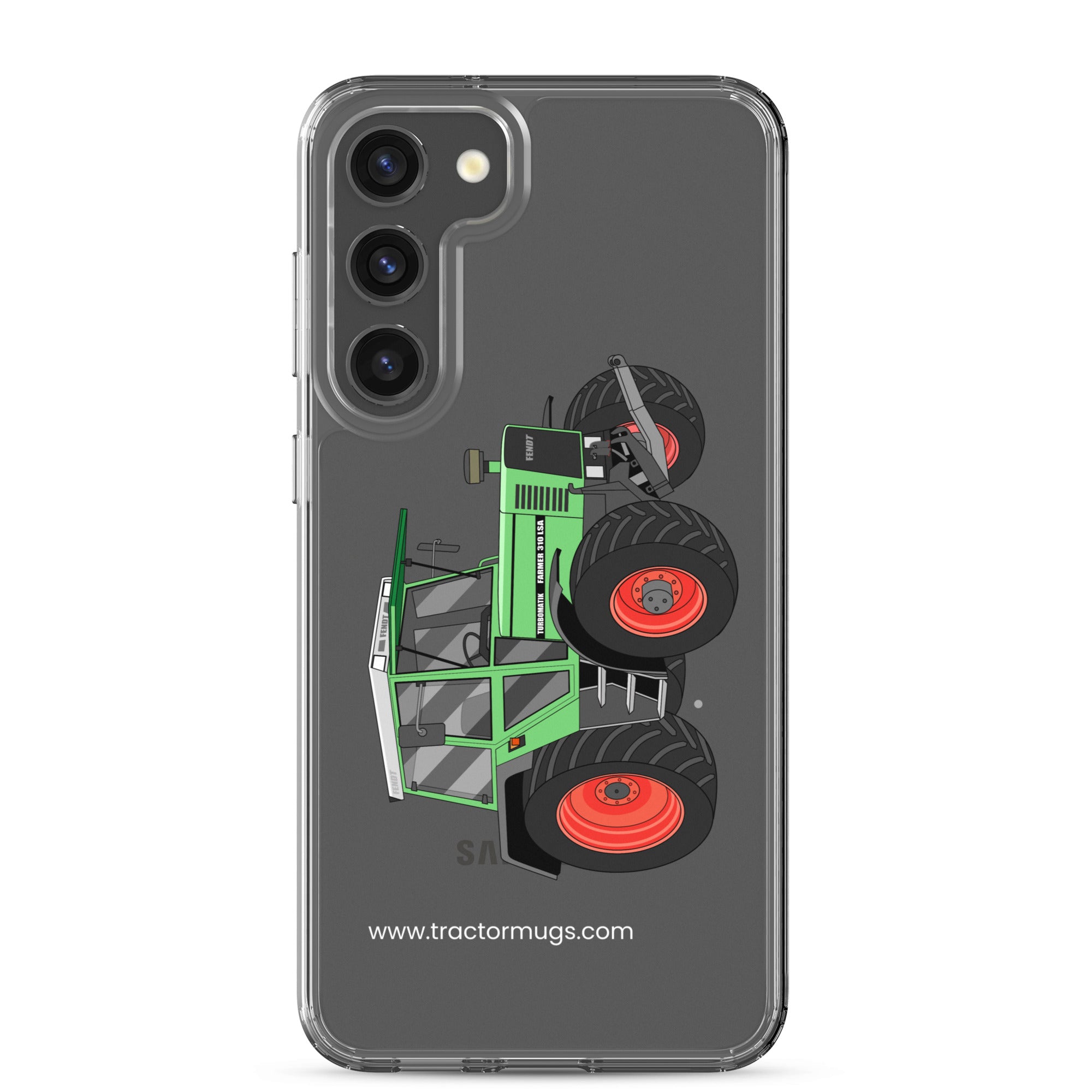 The Tractor Mugs Store Samsung Galaxy S23 Plus Fendt 310 LSA  |  Clear Case for Samsung® Quality Farmers Merch