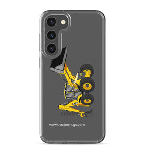 The Tractor Mugs Store Samsung Galaxy S23 Plus JCB 5CX Backhoe | Clear Case for Samsung® Quality Farmers Merch
