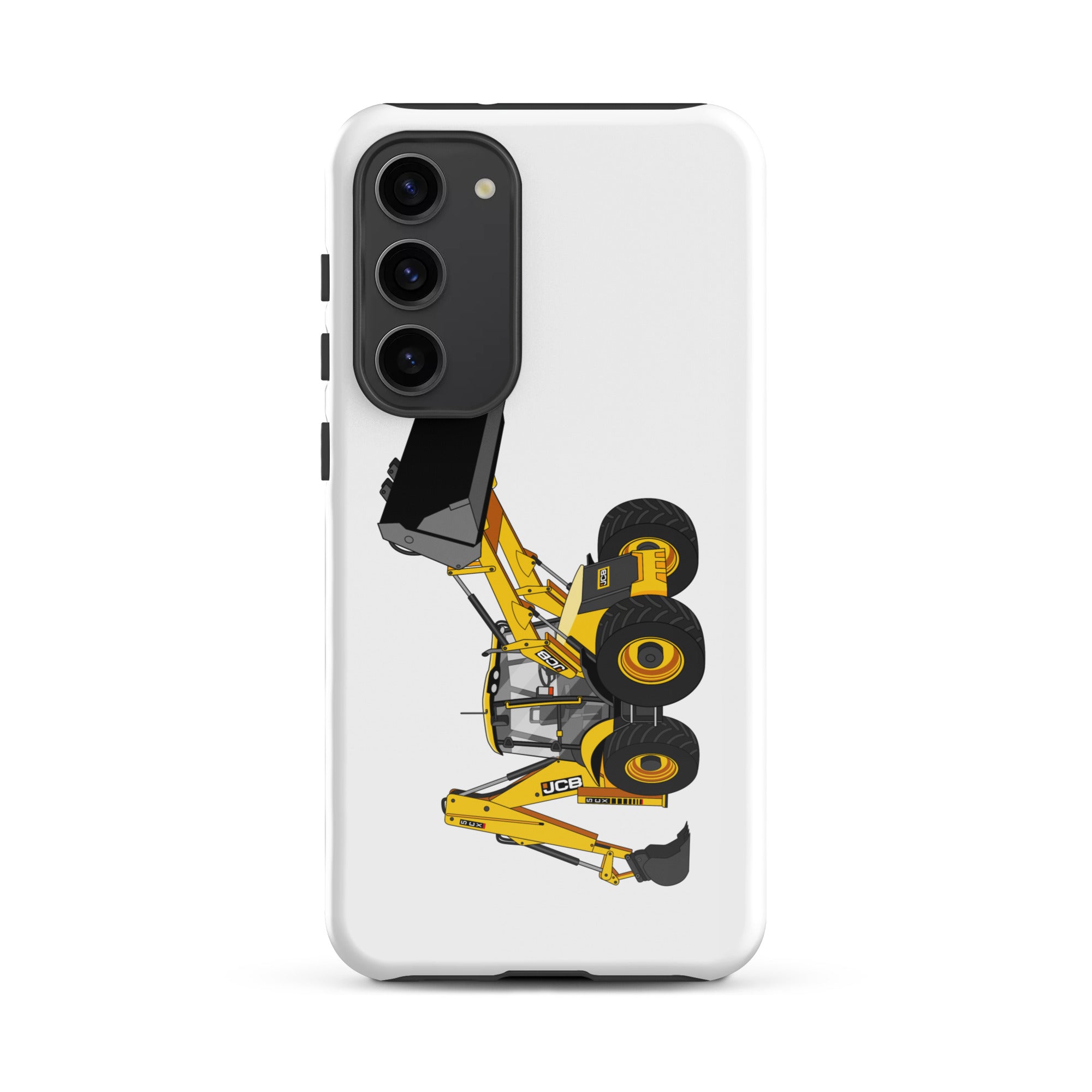 The Tractor Mugs Store Samsung Galaxy S23 Plus JCB 5CX Backhoe | Tough case for Samsung® Quality Farmers Merch