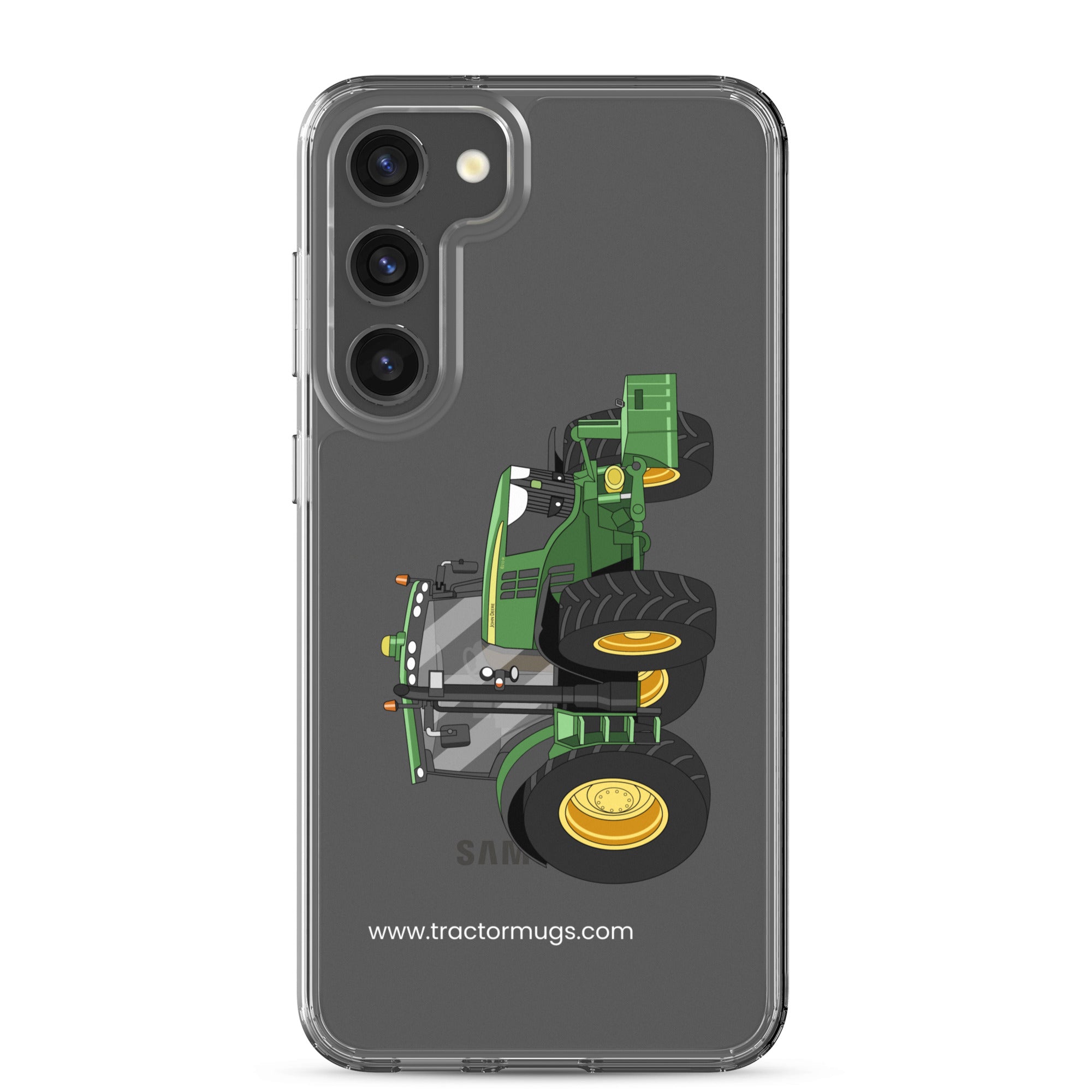 The Tractor Mugs Store Samsung Galaxy S23 Plus John Deere 6210 R | Clear Case for Samsung® Quality Farmers Merch