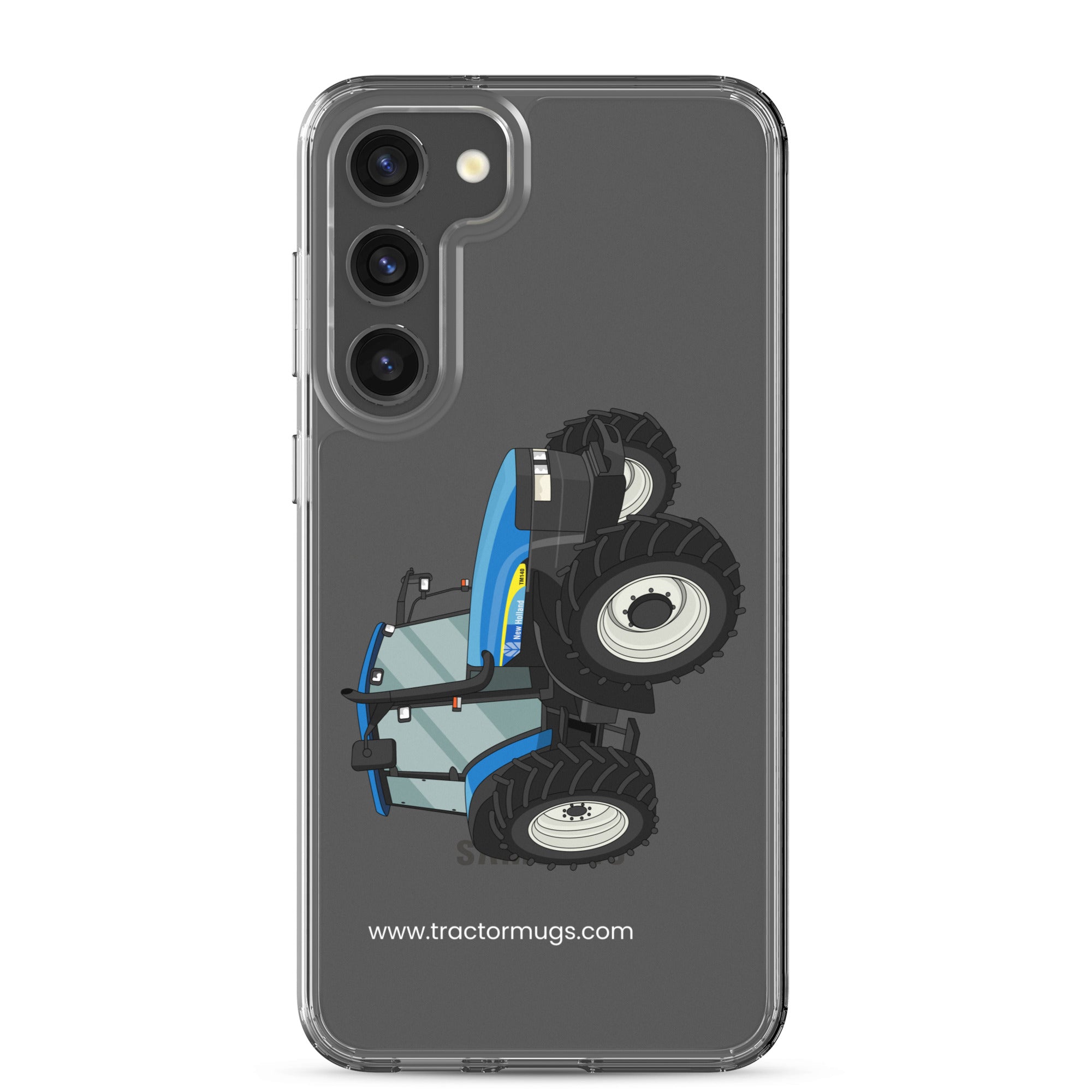 The Tractor Mugs Store Samsung Galaxy S23 Plus New Holland TM 140 | Clear Case for Samsung® Quality Farmers Merch
