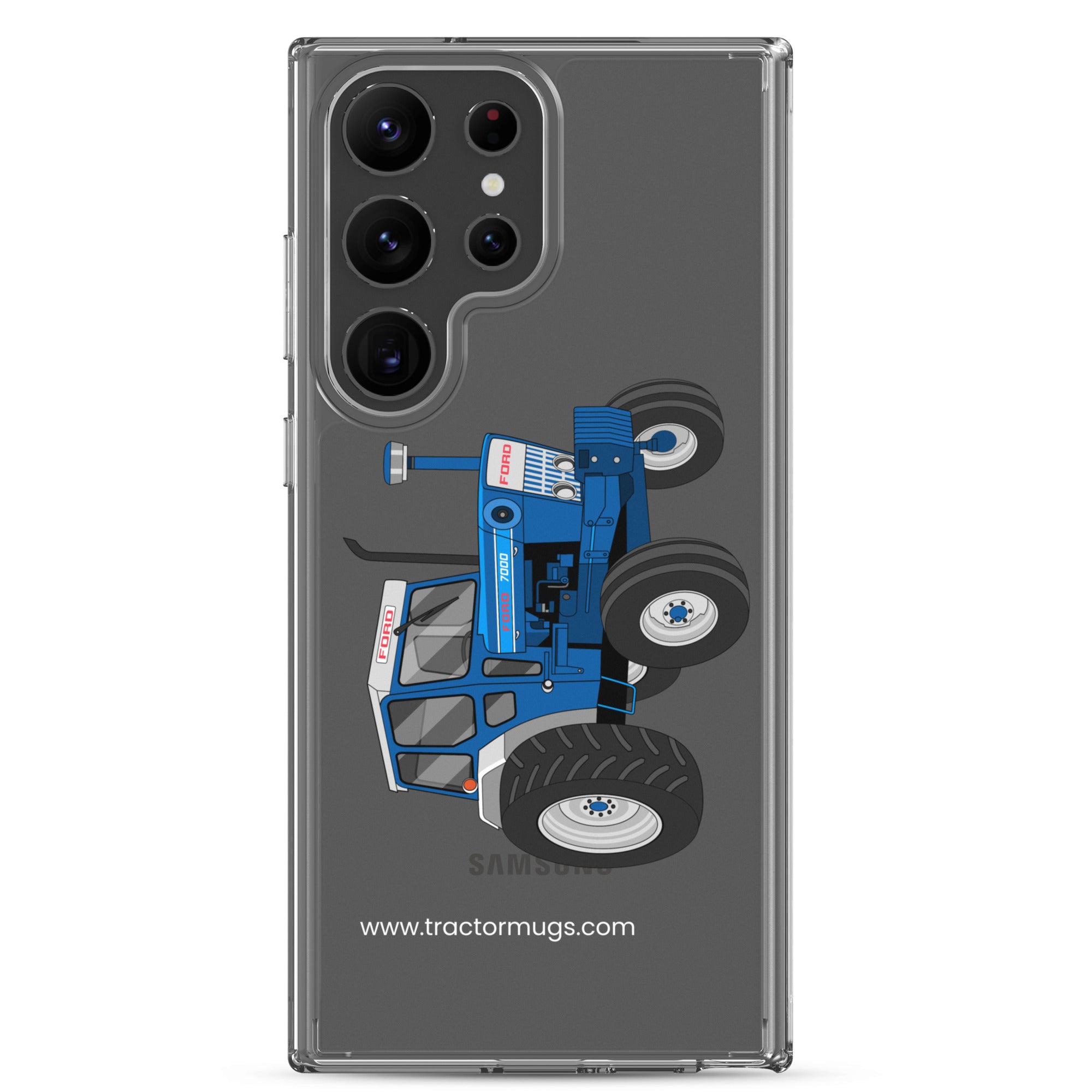 The Tractor Mugs Store Samsung Galaxy S23 Ultra Ford 7000  |  Clear Case for Samsung® Quality Farmers Merch