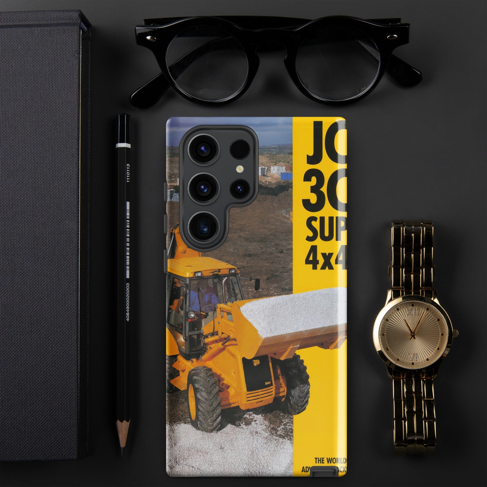 The Tractor Mugs Store Samsung Galaxy S23 Ultra JCB 3CX 4x4x4 Brochure | Tough case for Samsung® Quality Farmers Merch