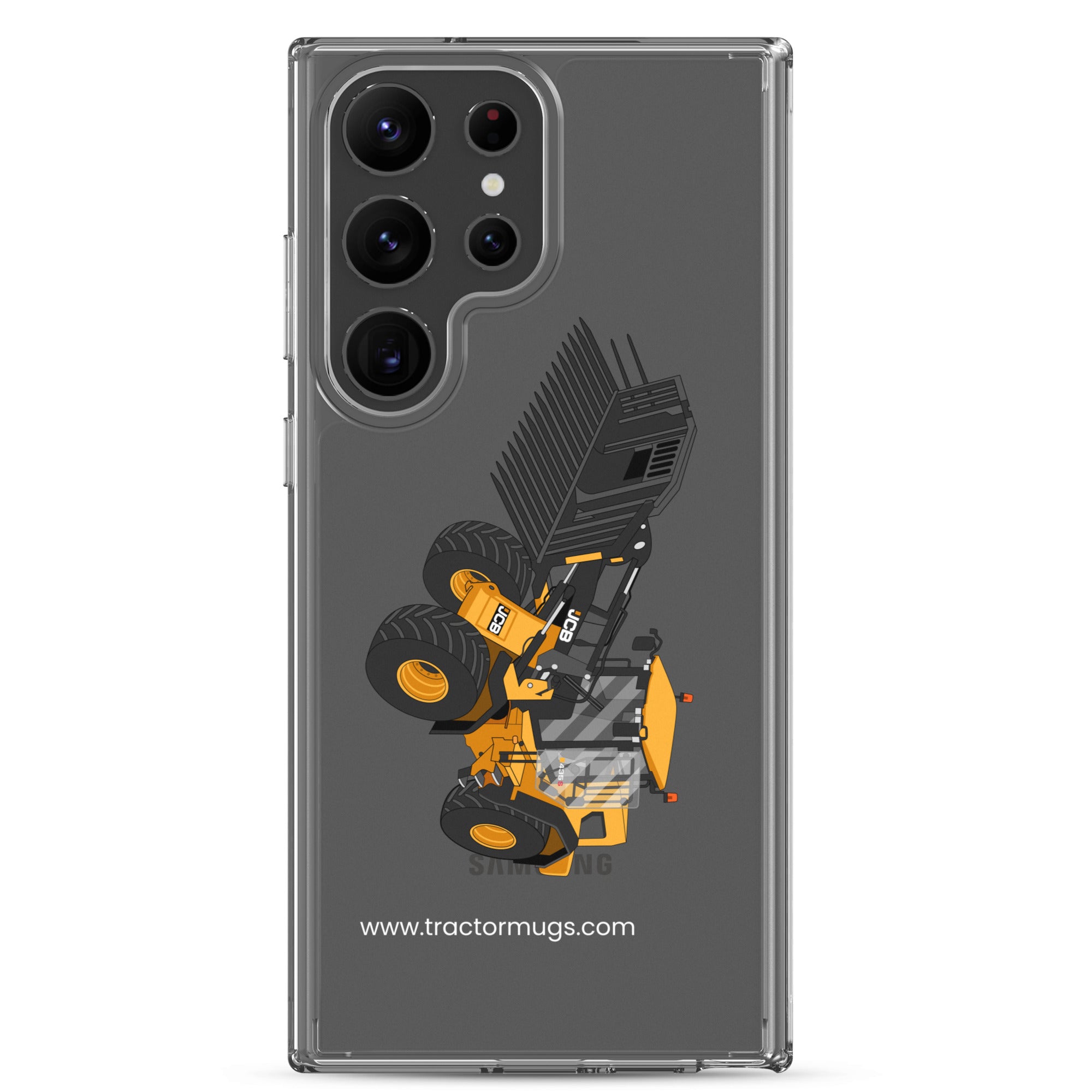 The Tractor Mugs Store Samsung Galaxy S23 Ultra JCB 435 S Farm Master | Clear Case for Samsung® Quality Farmers Merch