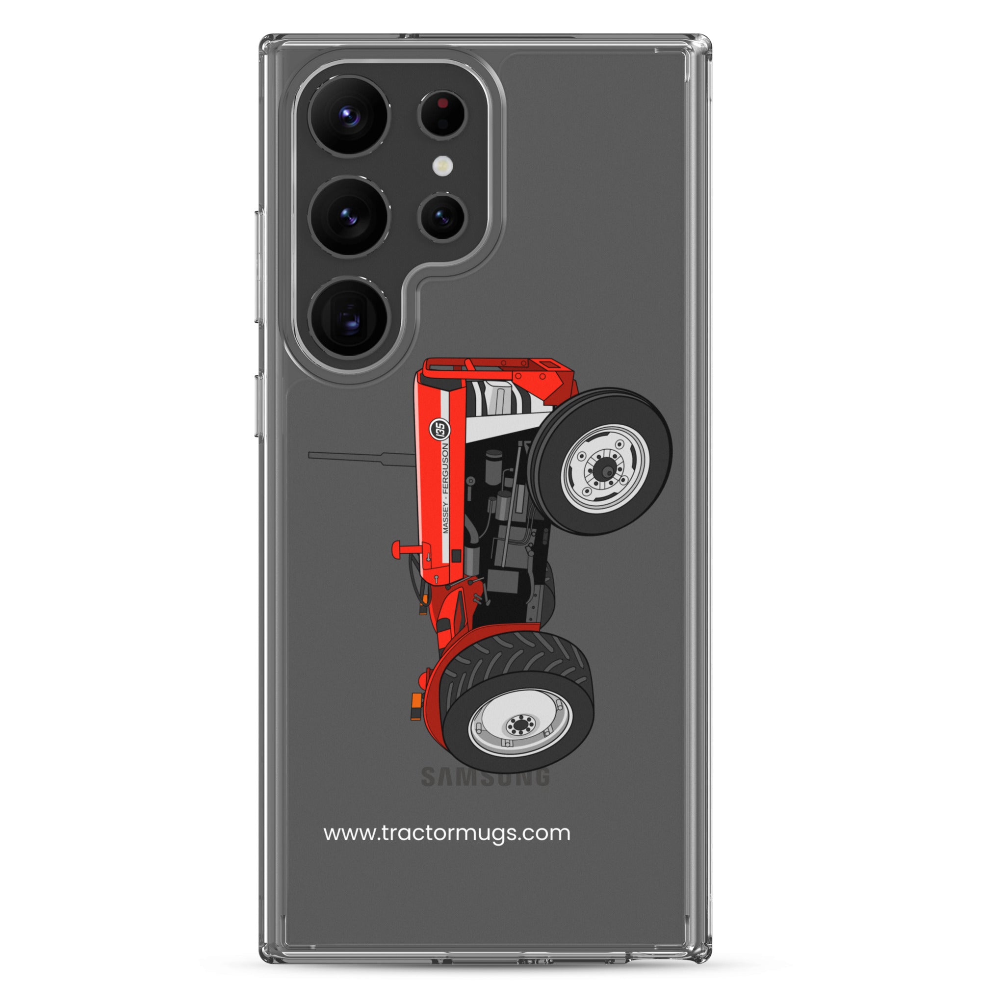 The Tractor Mugs Store Samsung Galaxy S23 Ultra Massey Ferguson 135 with cab  | Clear Case for Samsung® Quality Farmers Merch