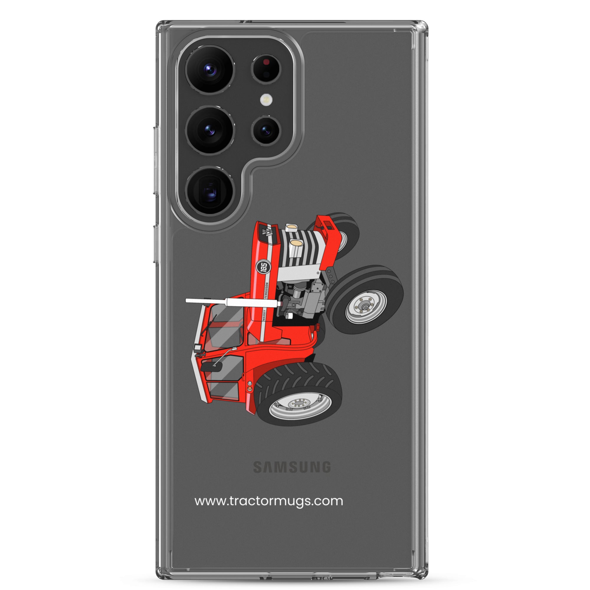 The Tractor Mugs Store Samsung Galaxy S23 Ultra Massey Ferguson 185  |  Clear Case for Samsung® Quality Farmers Merch