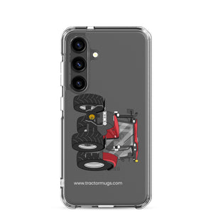 The Tractor Mugs Store Samsung Galaxy S24 Case IH Maxxum 145 | Clear Case for Samsung® Quality Farmers Merch