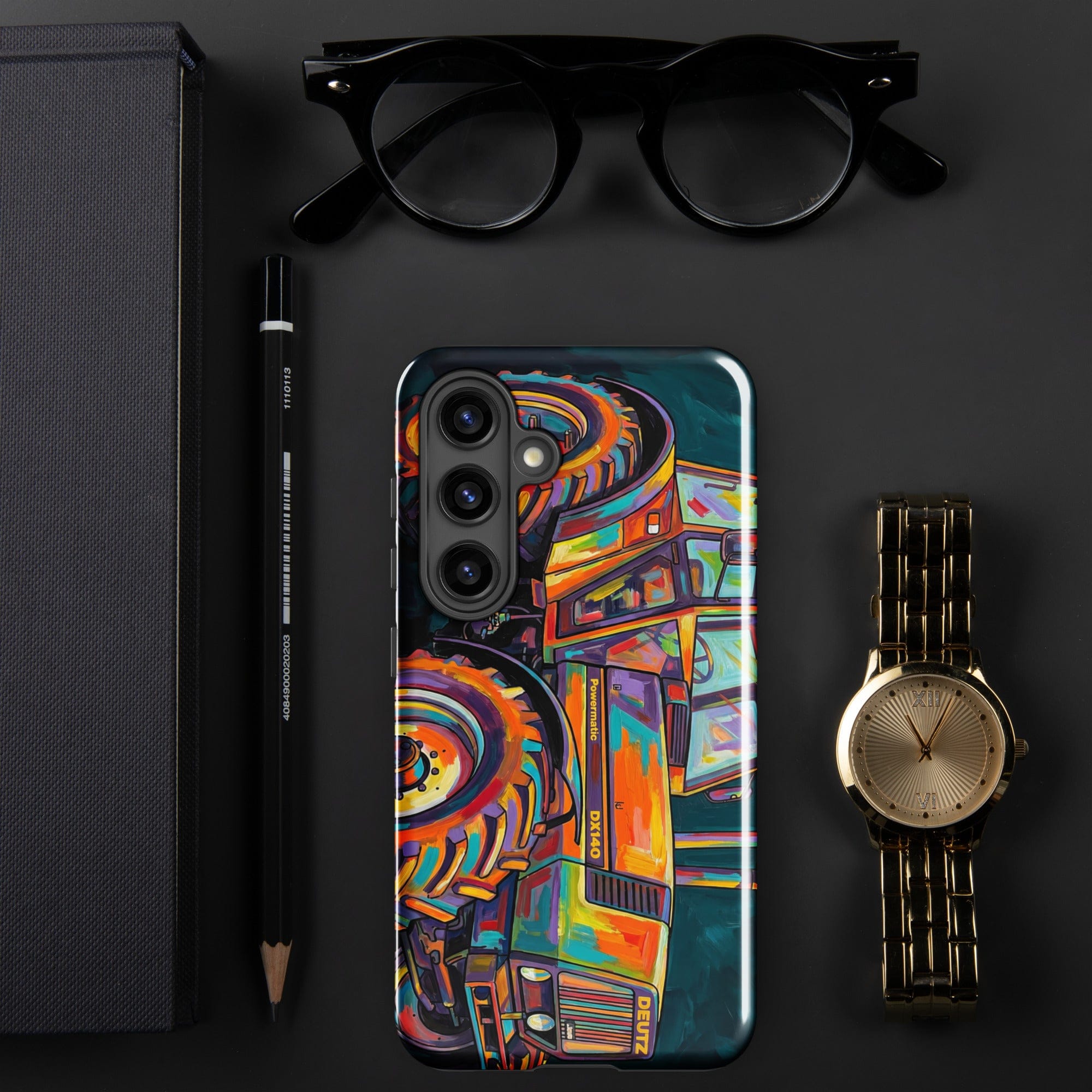 The Tractor Mugs Store Samsung Galaxy S24 Deutz Fahr DX 140 | Splash Art Tough case for Samsung® Quality Farmers Merch