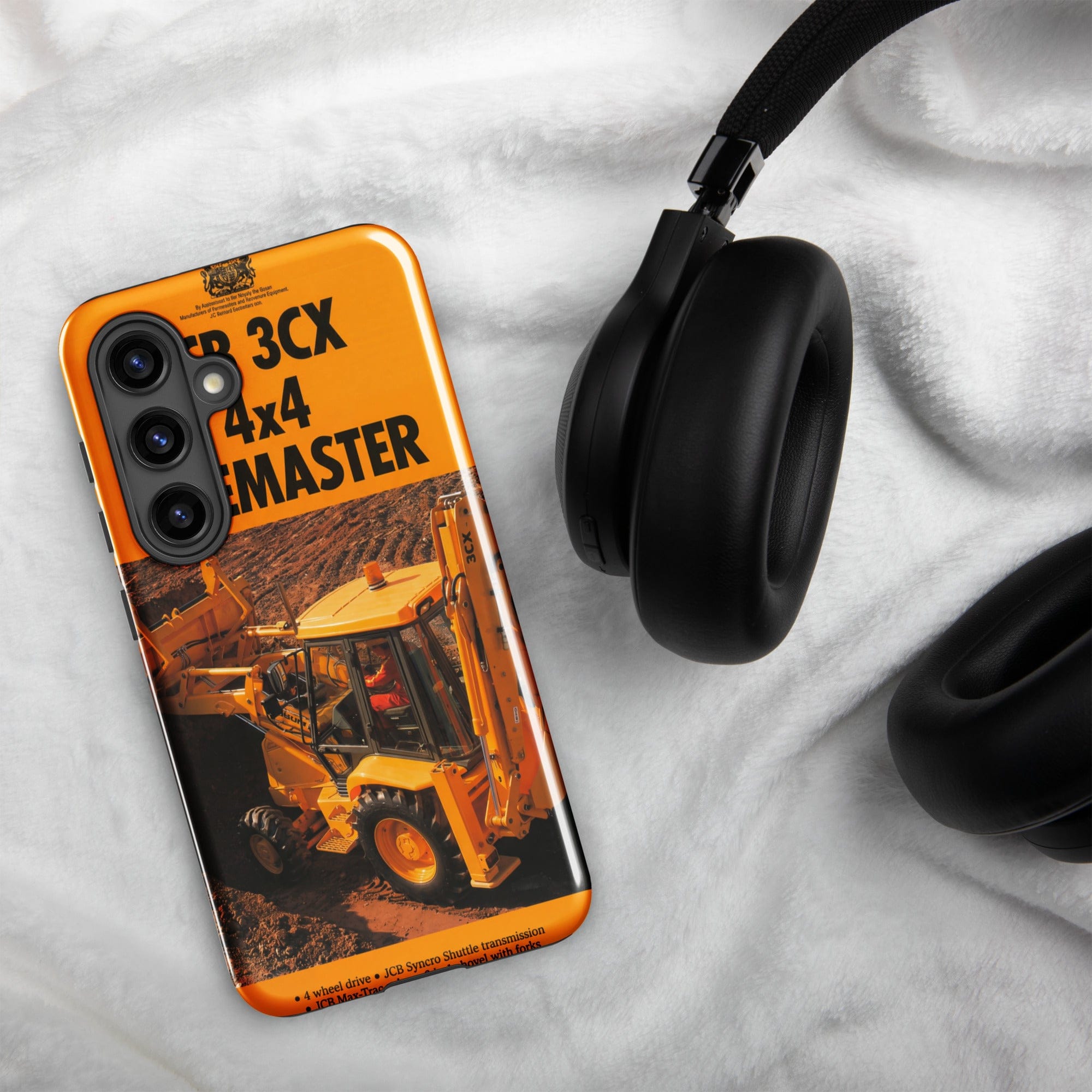 The Tractor Mugs Store Samsung Galaxy S24 JCB 3CX Sitemaster Brochure | Tough case for Samsung® Quality Farmers Merch