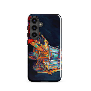 The Tractor Mugs Store Samsung Galaxy S24 JCB 3CX White Cabin | Splash Art Tough case for Samsung® Quality Farmers Merch