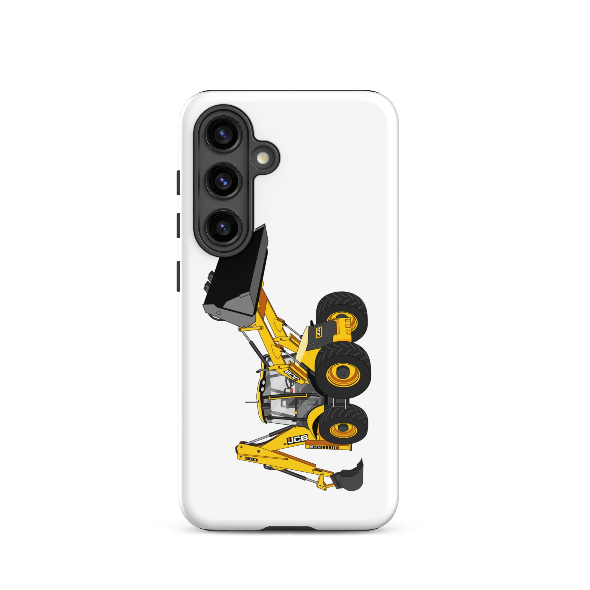 The Tractor Mugs Store Samsung Galaxy S24 JCB 5CX Backhoe | Tough case for Samsung® Quality Farmers Merch