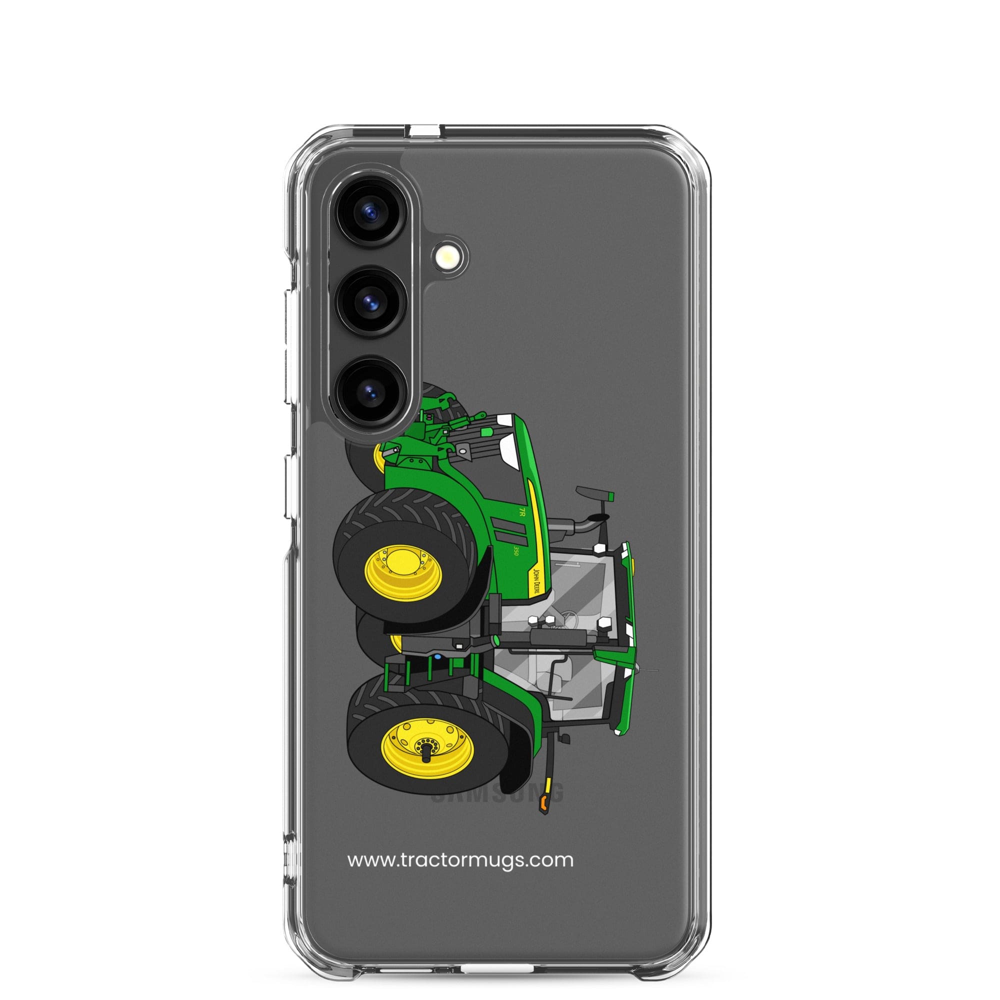 The Tractor Mugs Store Samsung Galaxy S24 John Deere 7R 350 Auto Power | Clear Case for Samsung® Quality Farmers Merch