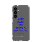 The Tractor Mugs Store Samsung Galaxy S24 Keep Calm New Holland | Clear Case for Samsung® Quality Farmers Merch