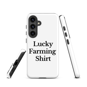 The Tractor Mugs Store Samsung Galaxy S24 LUCKY FARMING SHIRT | Tough case for Samsung® Quality Farmers Merch