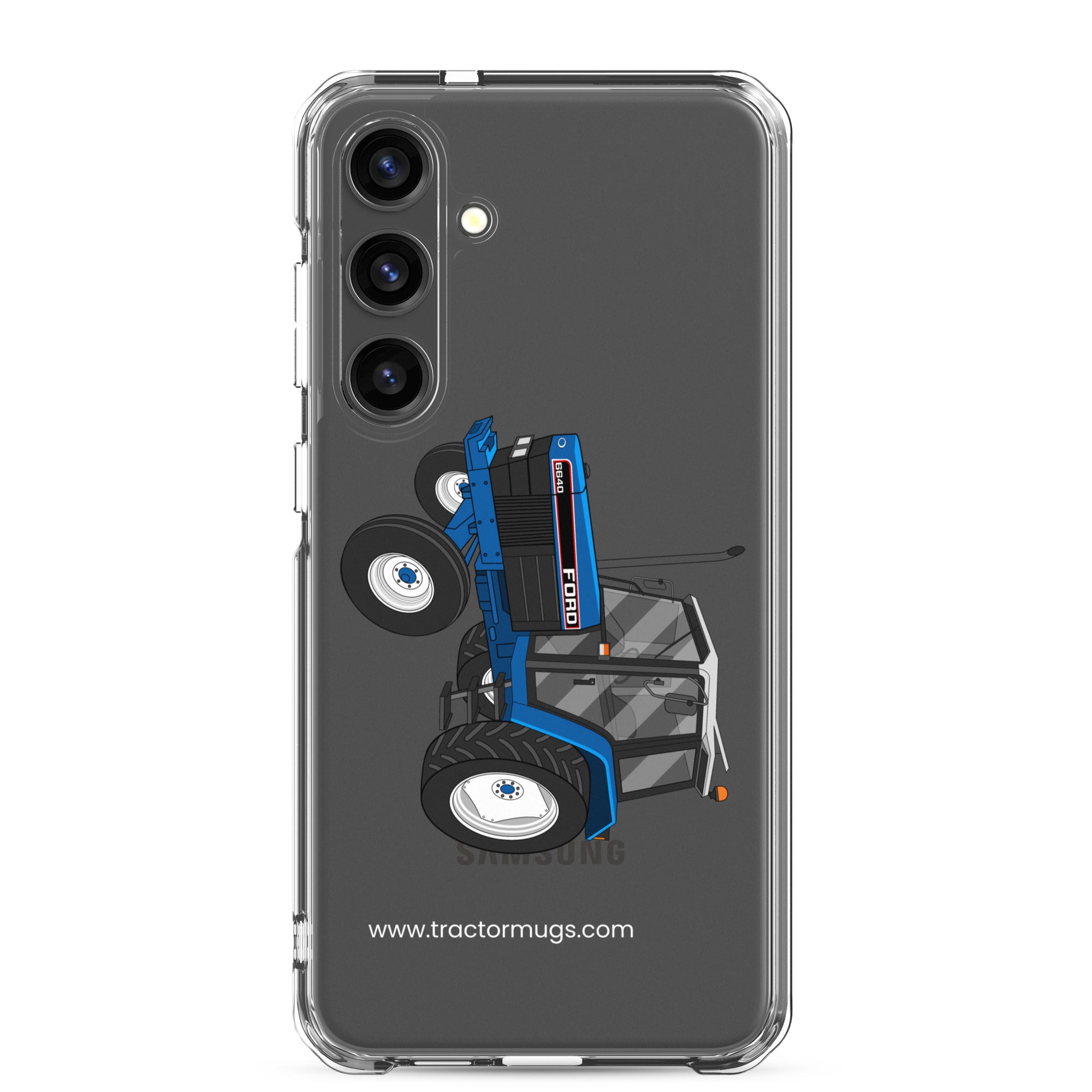 The Tractor Mugs Store Samsung Galaxy S24 Plus Ford 6640 2WD | Clear Case for Samsung® Quality Farmers Merch