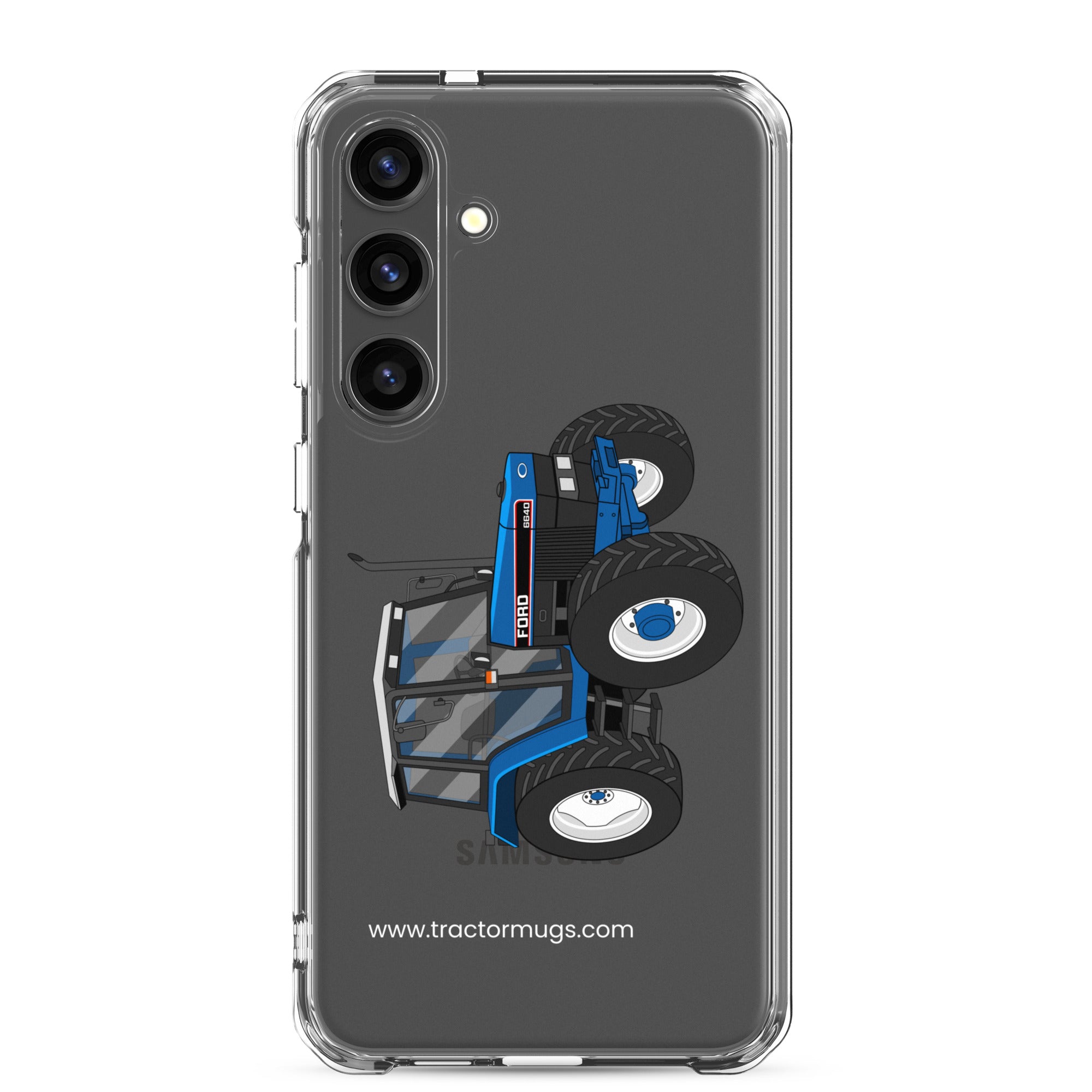 The Tractor Mugs Store Samsung Galaxy S24 Plus Ford 6640 SE 4WD | Clear Case for Samsung® Quality Farmers Merch