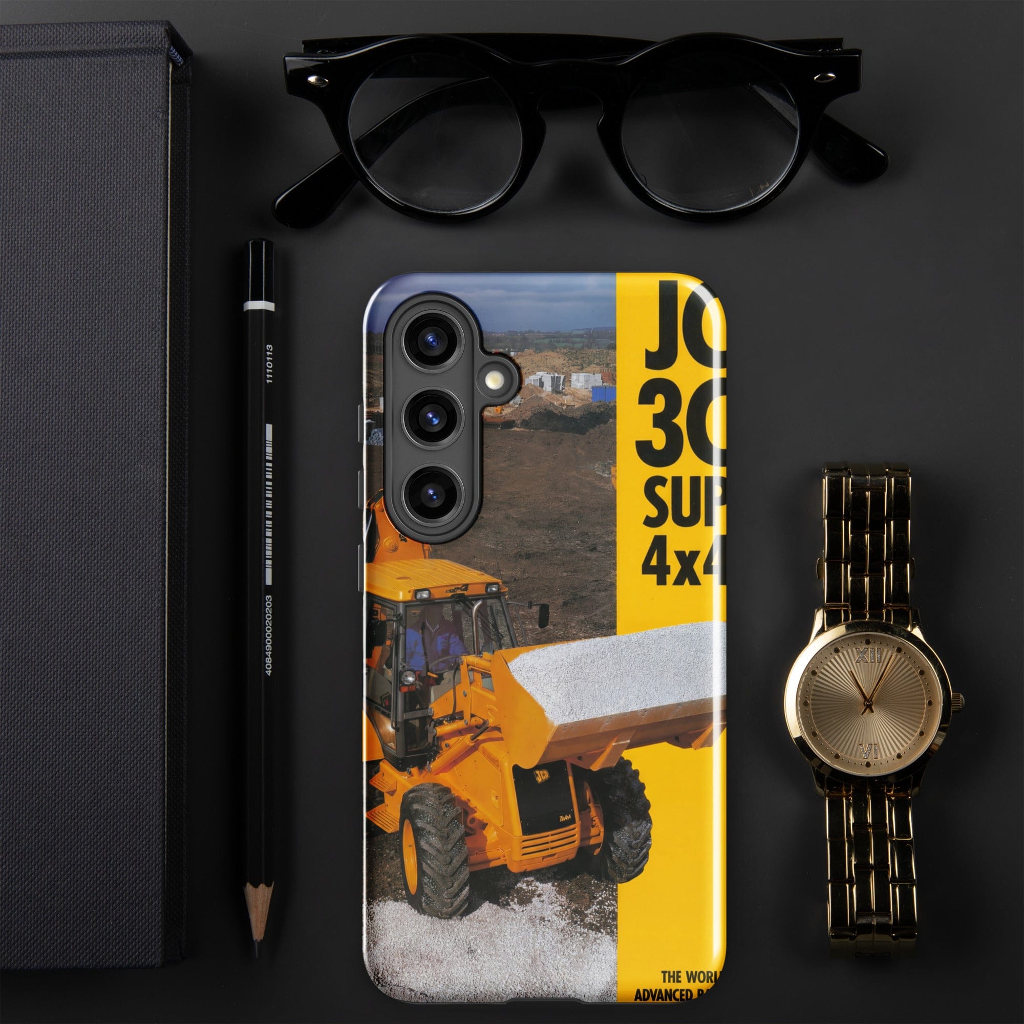 The Tractor Mugs Store Samsung Galaxy S24 Plus JCB 3CX 4x4x4 Brochure | Tough case for Samsung® Quality Farmers Merch