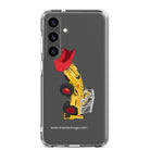 The Tractor Mugs Store Samsung Galaxy S24 Plus JCB 4D Backhoe | Clear Case for Samsung® Quality Farmers Merch