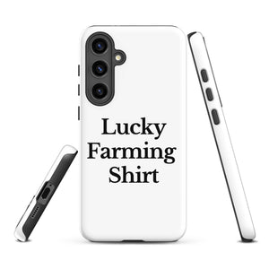 The Tractor Mugs Store Samsung Galaxy S24 Plus LUCKY FARMING SHIRT | Tough case for Samsung® Quality Farmers Merch