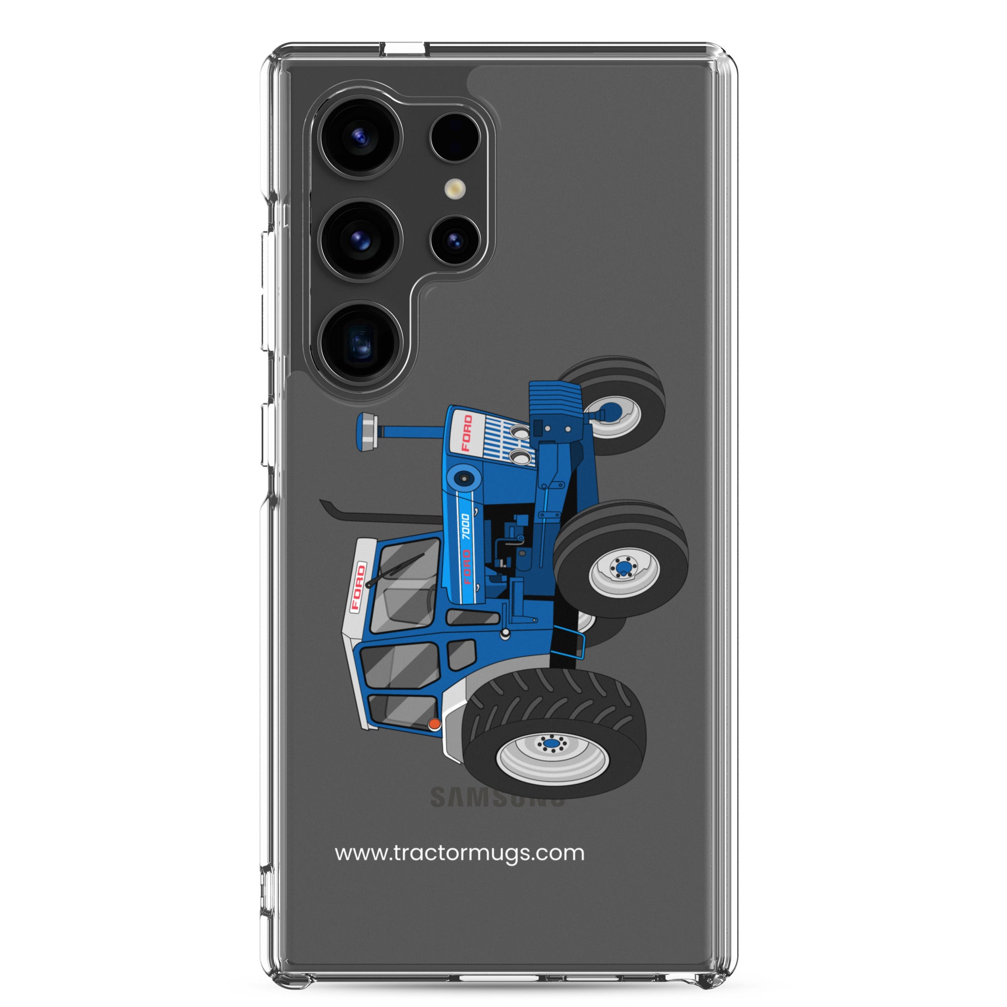 The Tractor Mugs Store Samsung Galaxy S24 Ultra Ford 7000  |  Clear Case for Samsung® Quality Farmers Merch