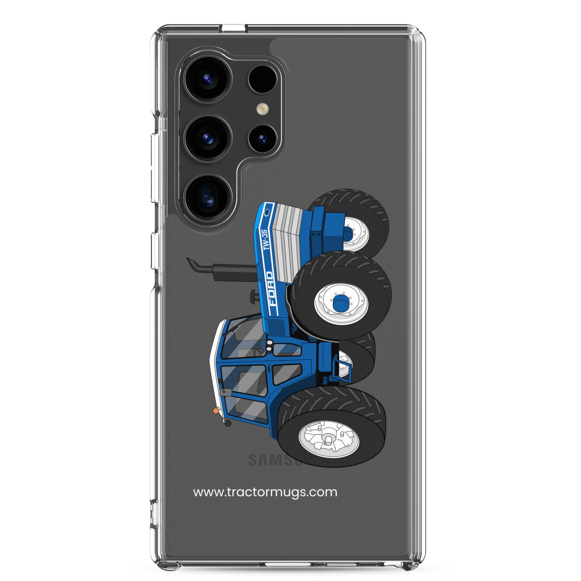 The Tractor Mugs Store Samsung Galaxy S24 Ultra Ford TW 35  |  Clear Case for Samsung® Quality Farmers Merch