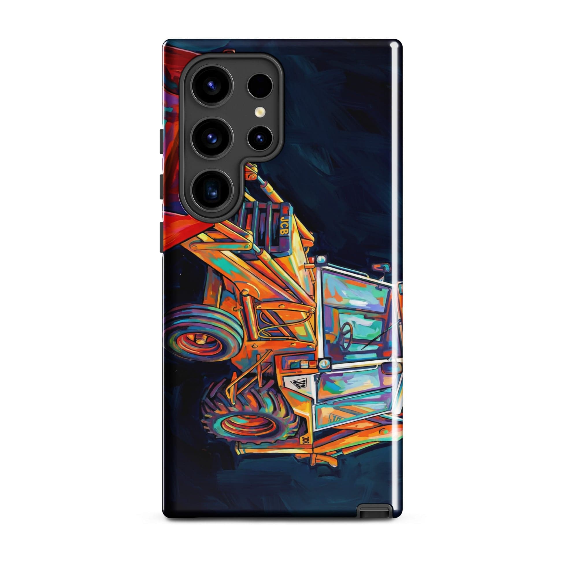 The Tractor Mugs Store Samsung Galaxy S24 Ultra JCB 3CX White Cabin | Splash Art Tough case for Samsung® Quality Farmers Merch