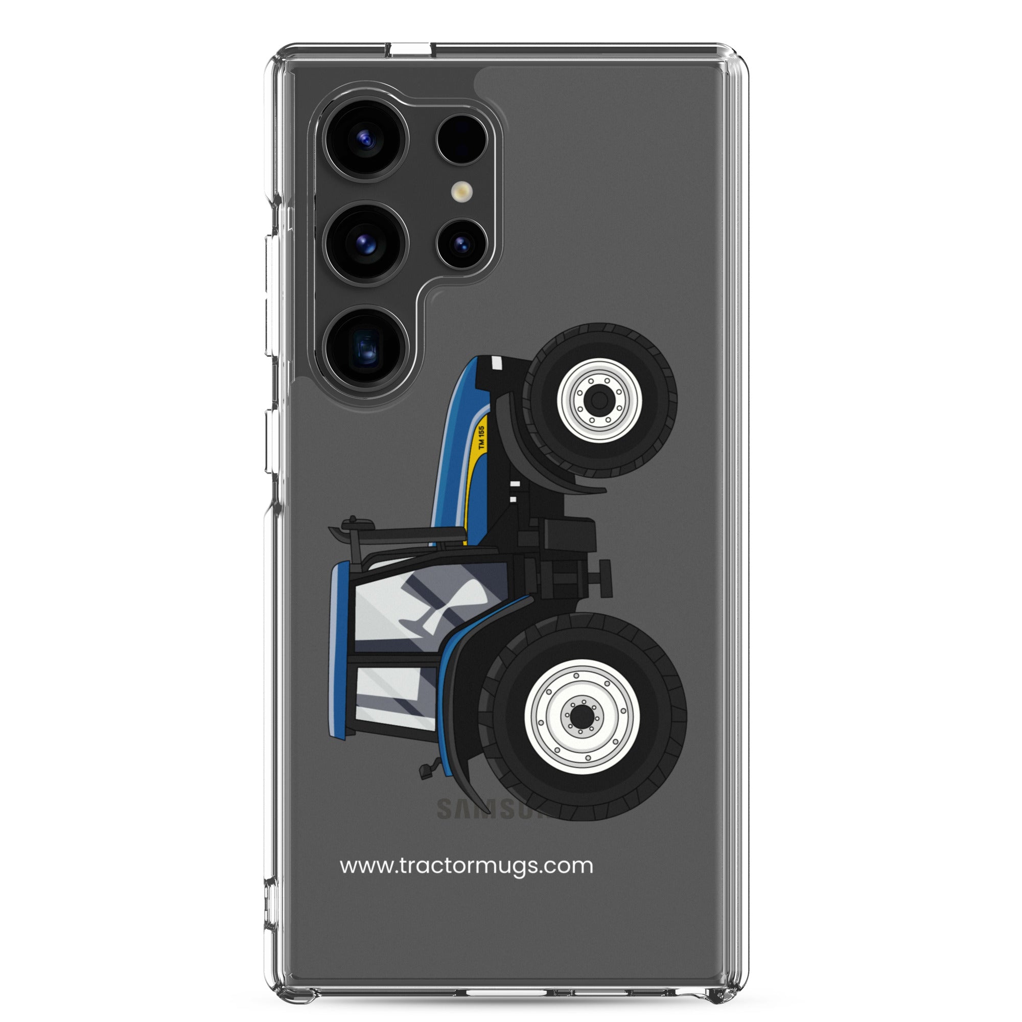 The Tractor Mugs Store Samsung Galaxy S24 Ultra New Holland TM 155 | Clear Case for Samsung® Quality Farmers Merch