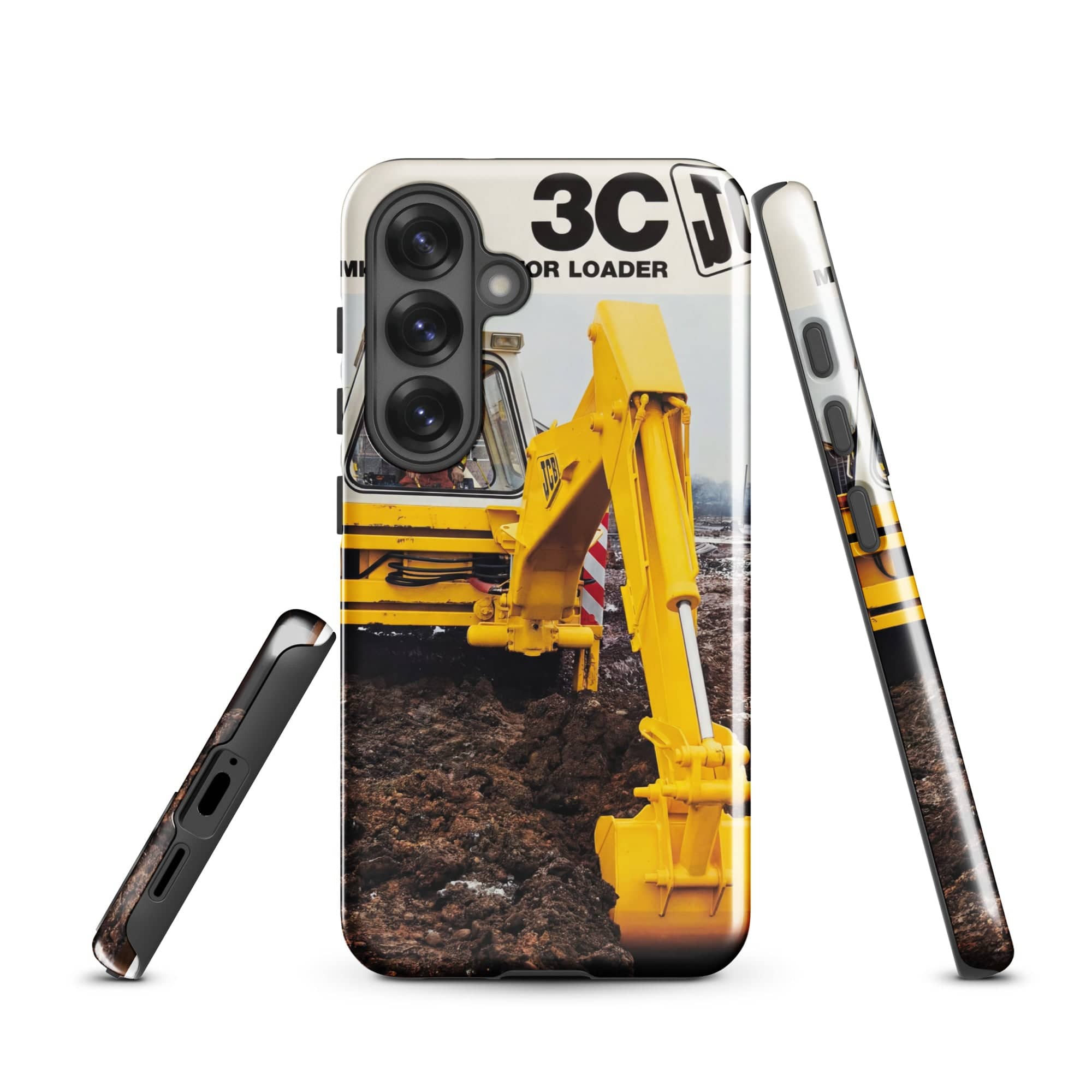 The Tractor Mugs Store Samsung Galaxy S25 JCB 3C II Advert | Tough case for Samsung® Quality Farmers Merch