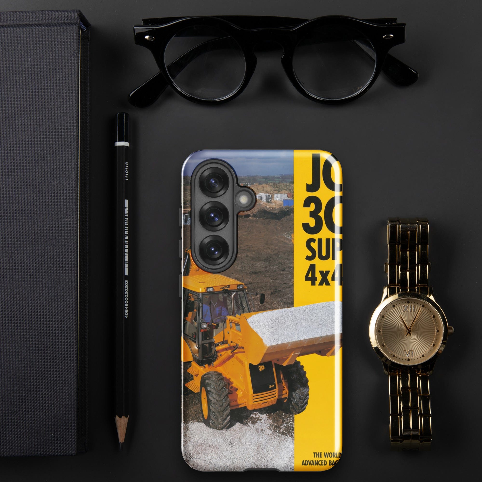 The Tractor Mugs Store Samsung Galaxy S25 JCB 3CX 4x4x4 Brochure | Tough case for Samsung® Quality Farmers Merch