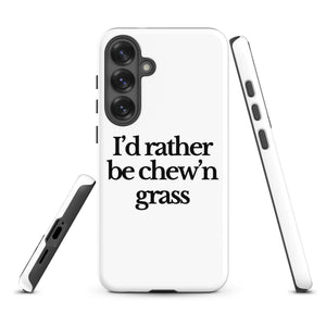 The Tractor Mugs Store Samsung Galaxy S25 Plus I'D RATHER BE CHEW'N GRASS | Tough case for Samsung® Quality Farmers Merch