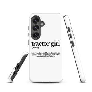 The Tractor Mugs Store Samsung Galaxy S25 TRACTOR GIRL | Tough case for Samsung® Quality Farmers Merch