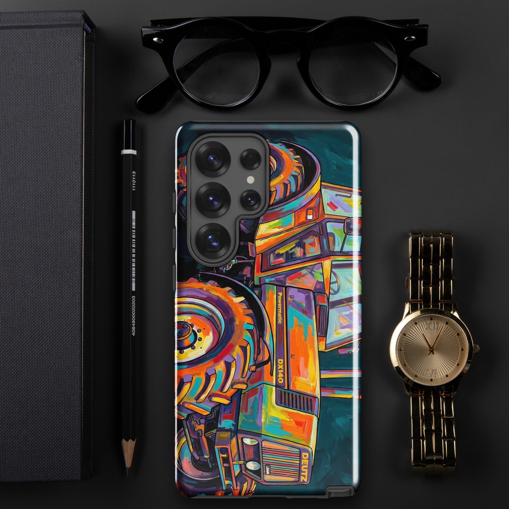 The Tractor Mugs Store Samsung Galaxy S25 Ultra Deutz Fahr DX 140 | Splash Art Tough case for Samsung® Quality Farmers Merch