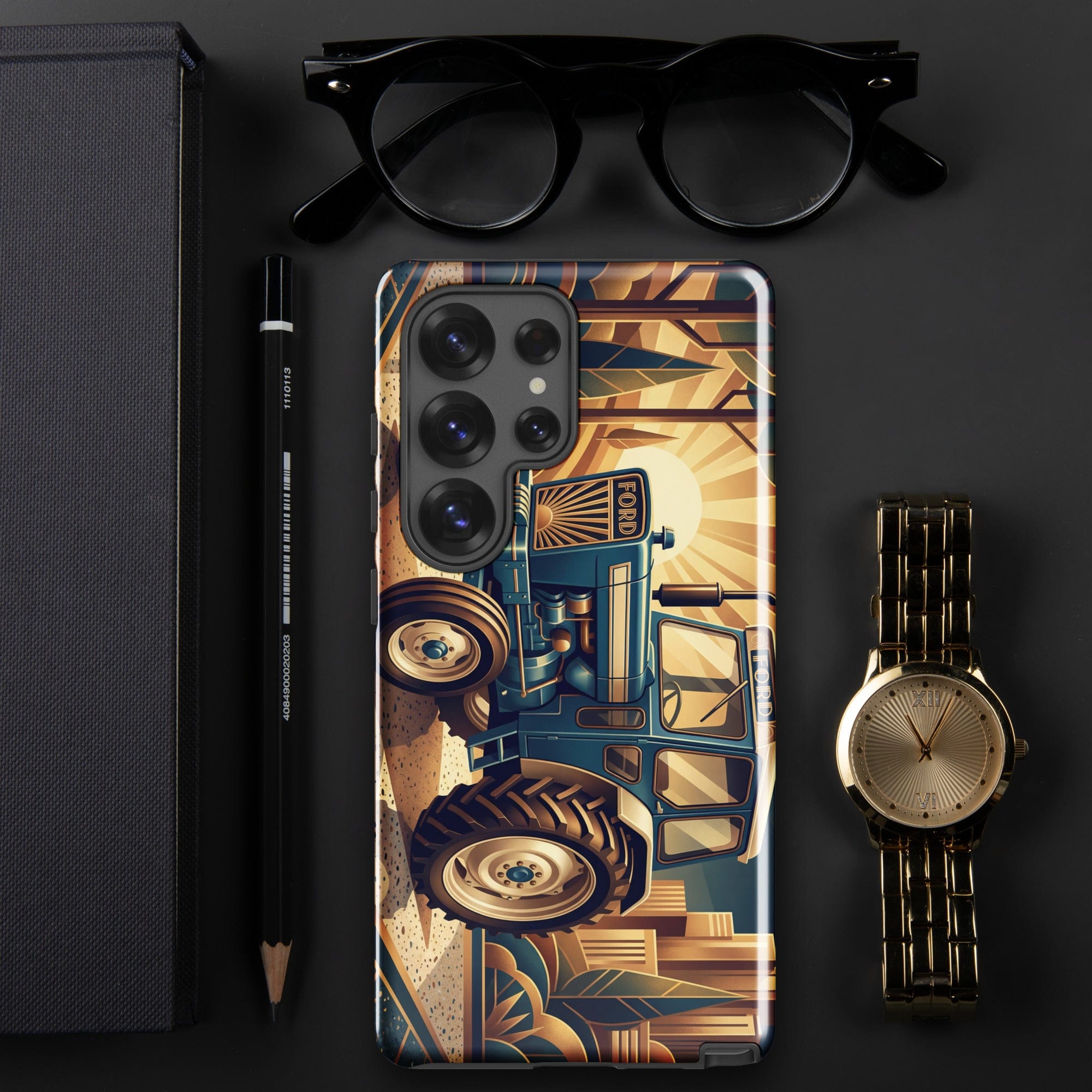 The Tractor Mugs Store Samsung Galaxy S25 Ultra Ford 5000 | Art Deco Tough case for Samsung® Quality Farmers Merch