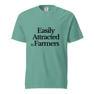 The Tractor Mugs Store Seafoam / S Easily Attracted to Farmers | Unisex Premium T-Shirt Quality Farmers Merch